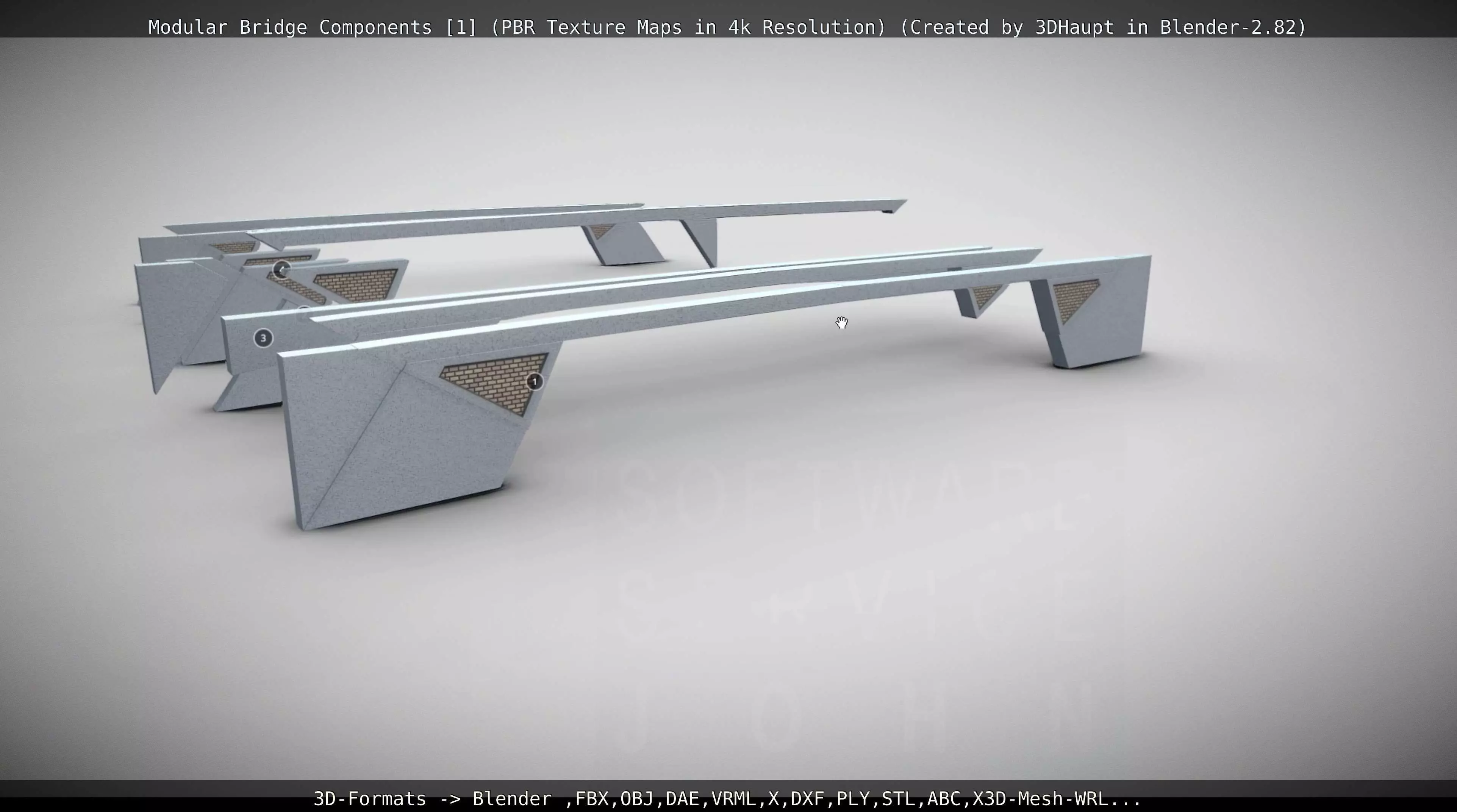 Modular Bridge Components 1  3D model_0