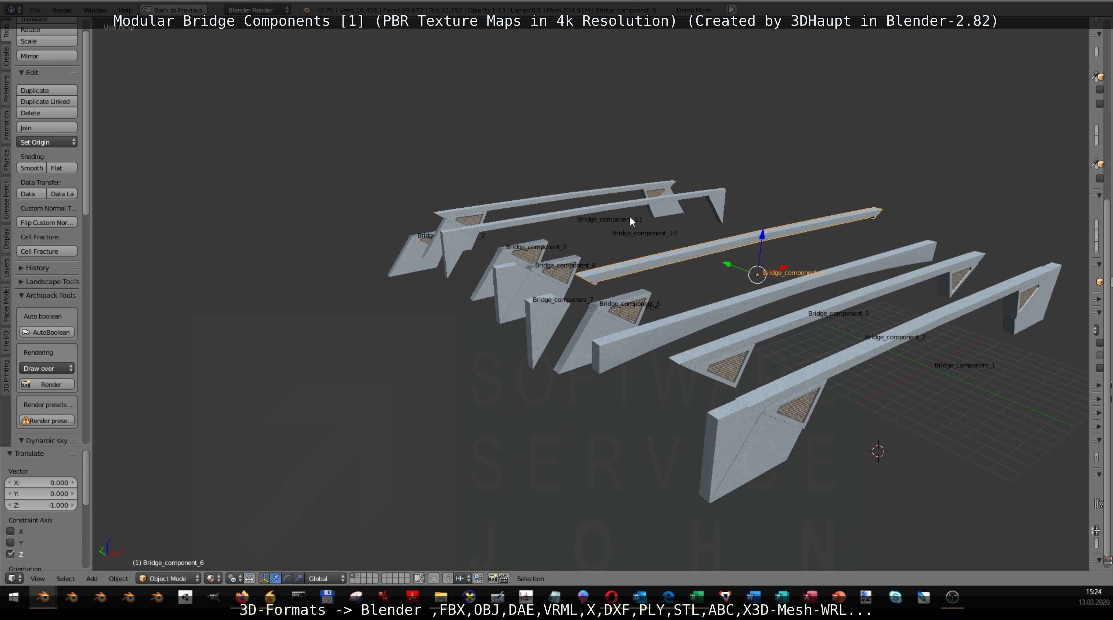 Modular Bridge Components 1  3D model_76