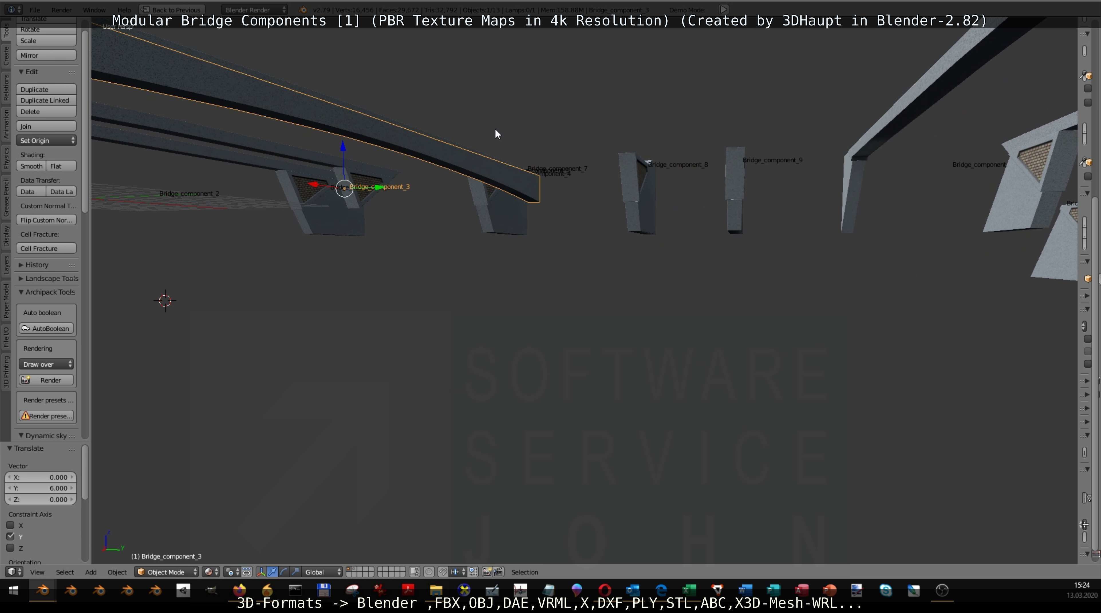 Modular Bridge Components 1  3D model_68