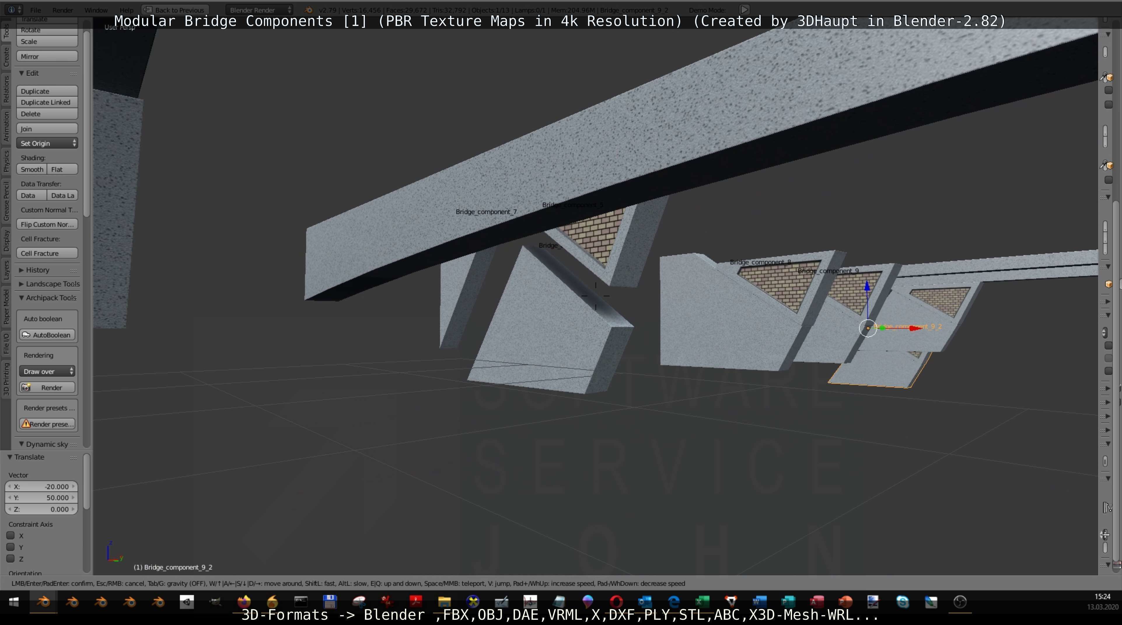 Modular Bridge Components 1  3D model_55
