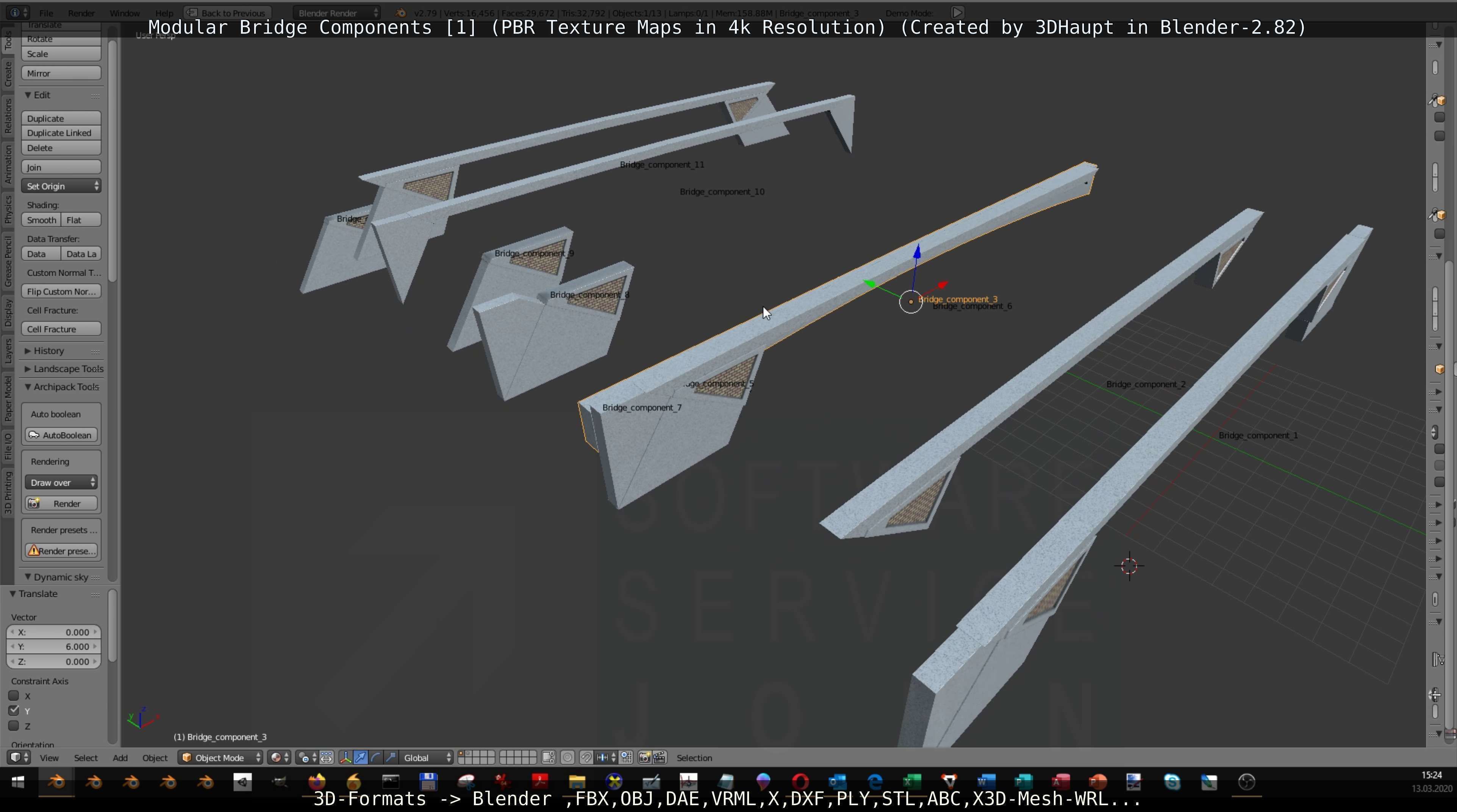 Modular Bridge Components 1  3D model_81