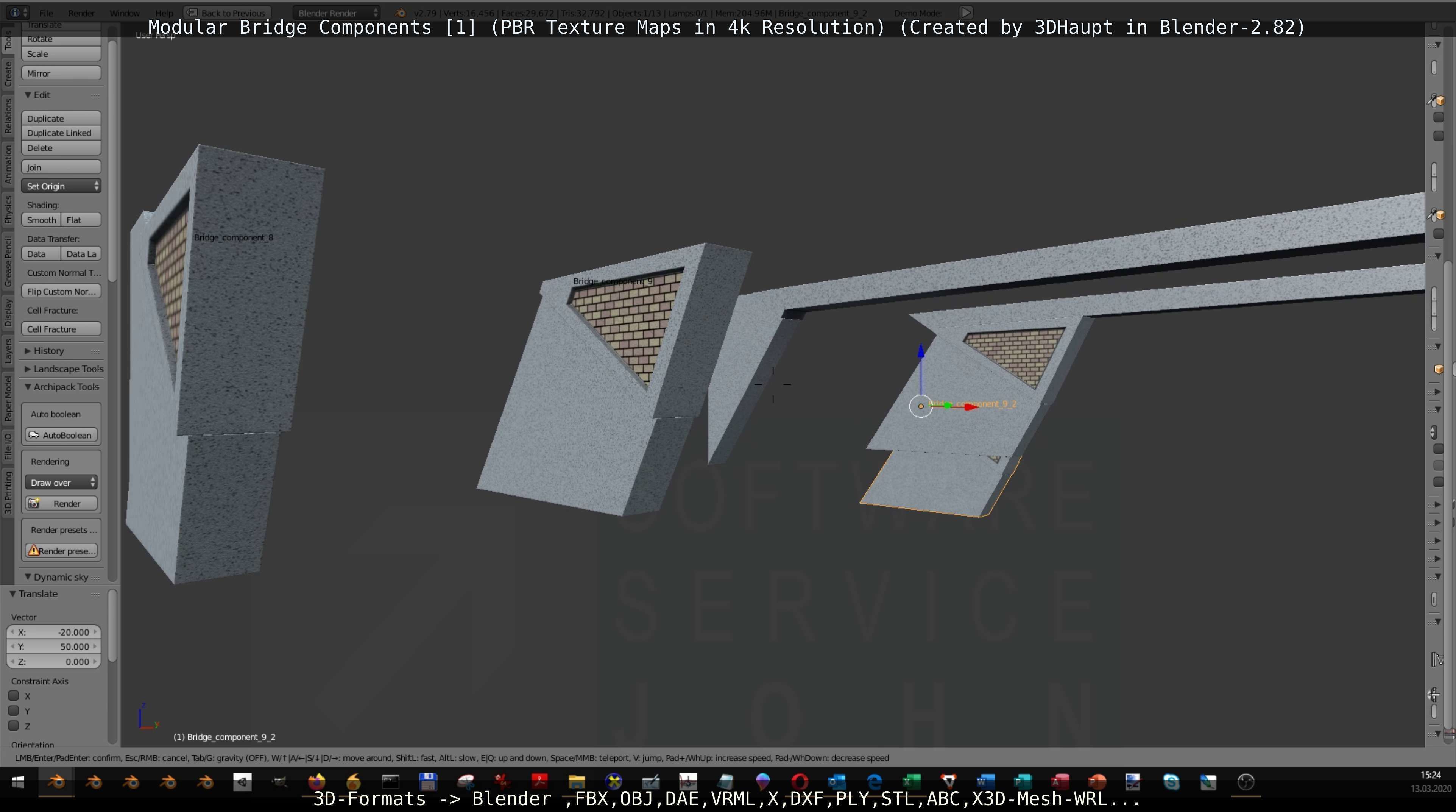 Modular Bridge Components 1  3D model_65