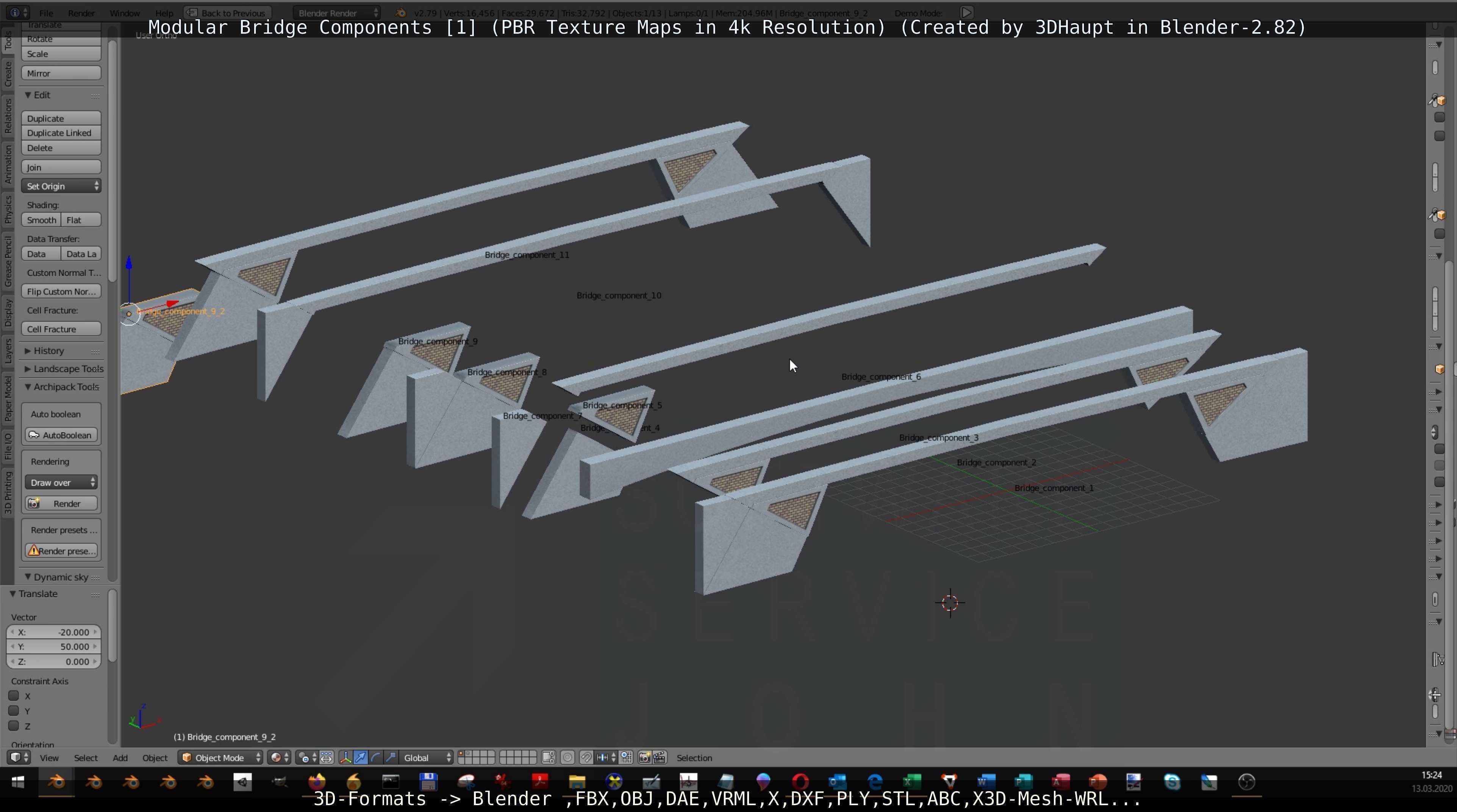 Modular Bridge Components 1  3D model_51