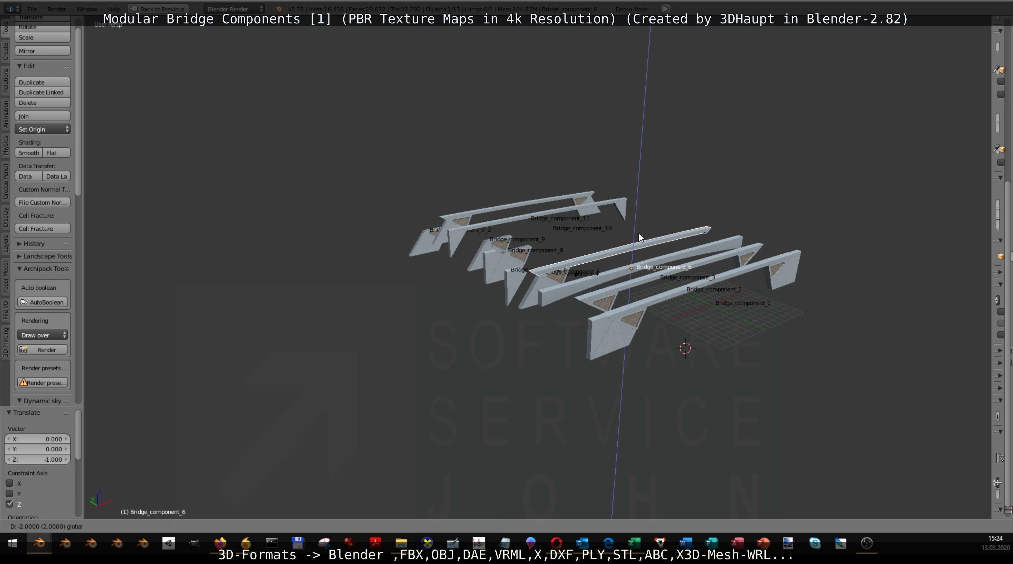 Modular Bridge Components 1  3D model_87