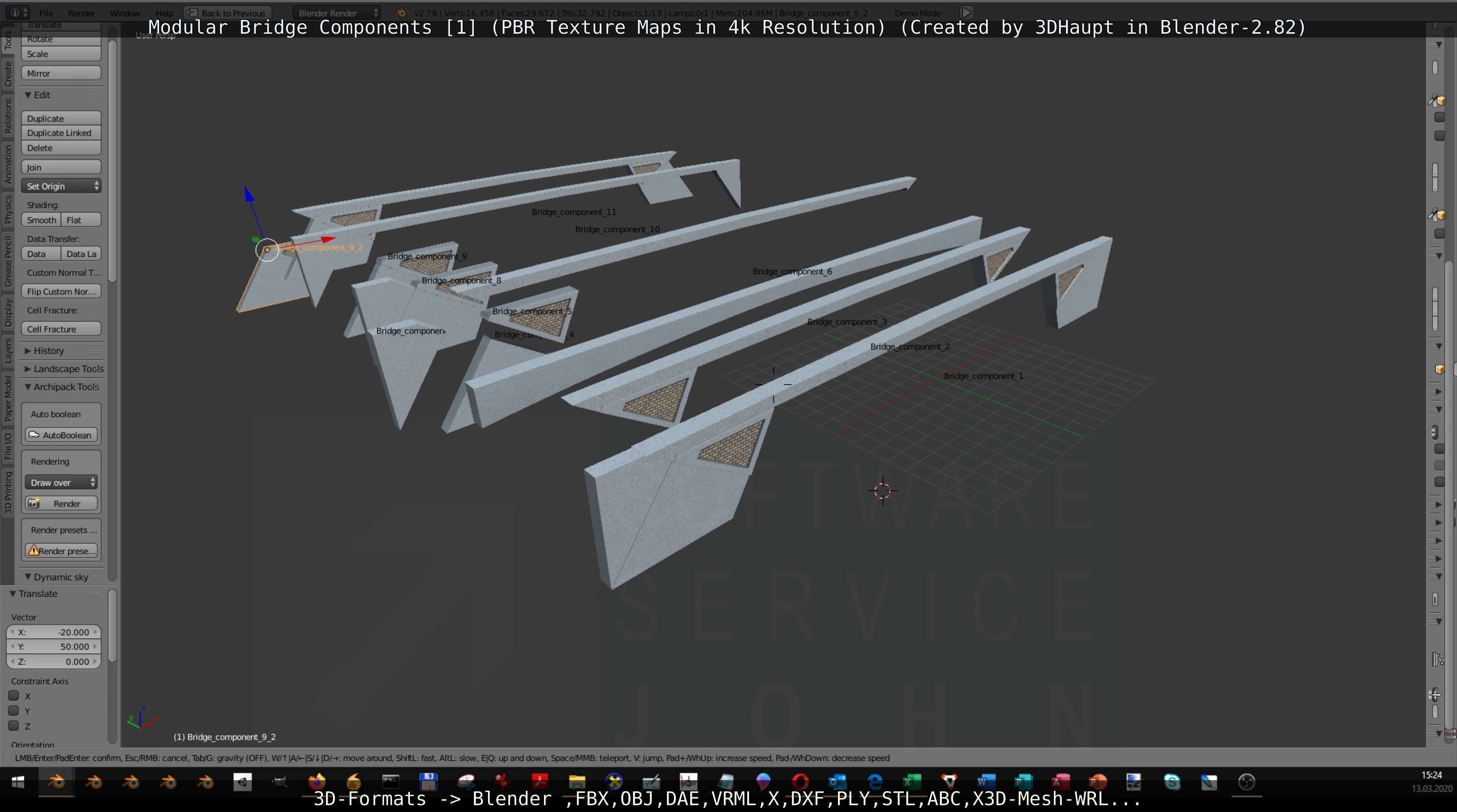 Modular Bridge Components 1  3D model_41