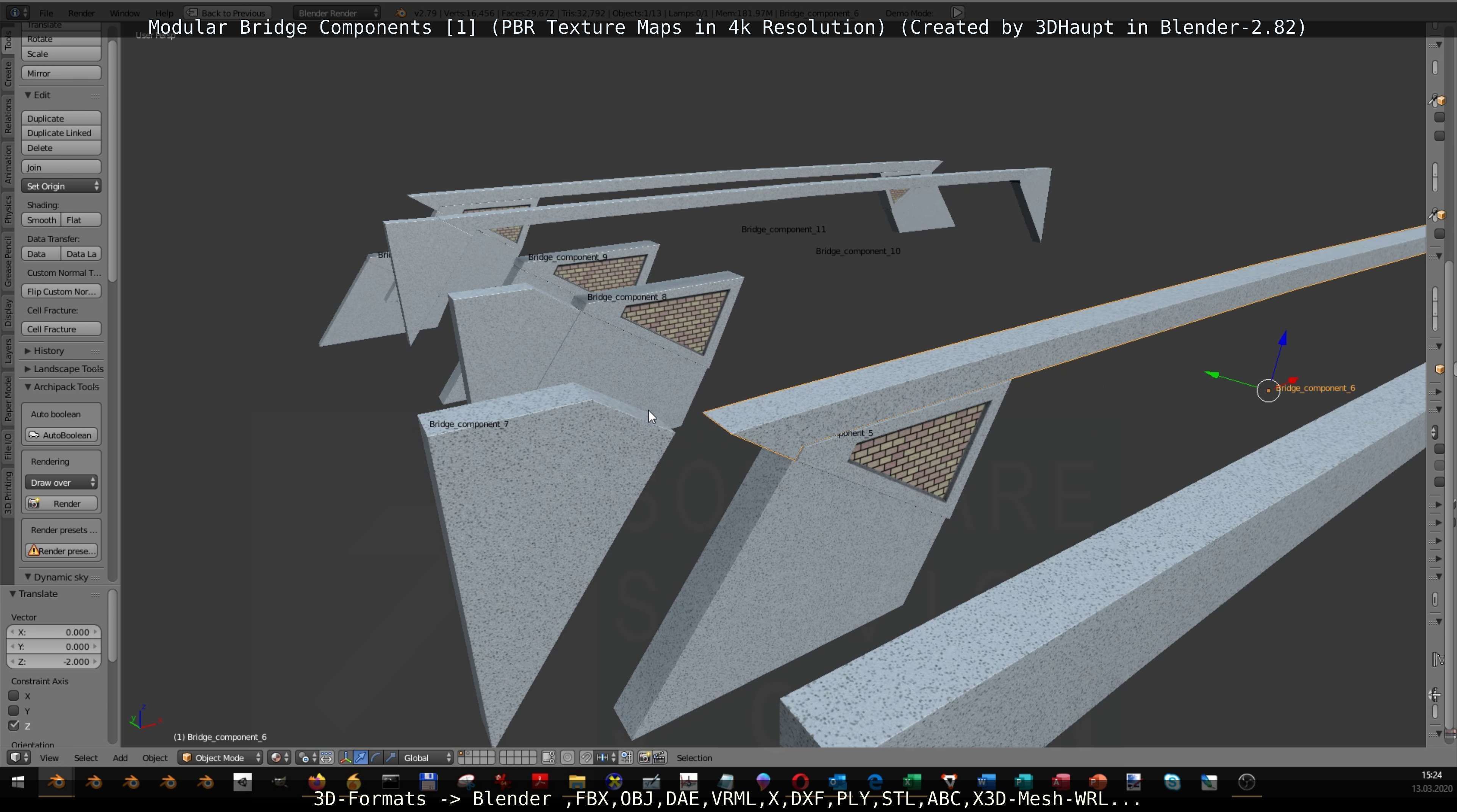 Modular Bridge Components 1  3D model_99
