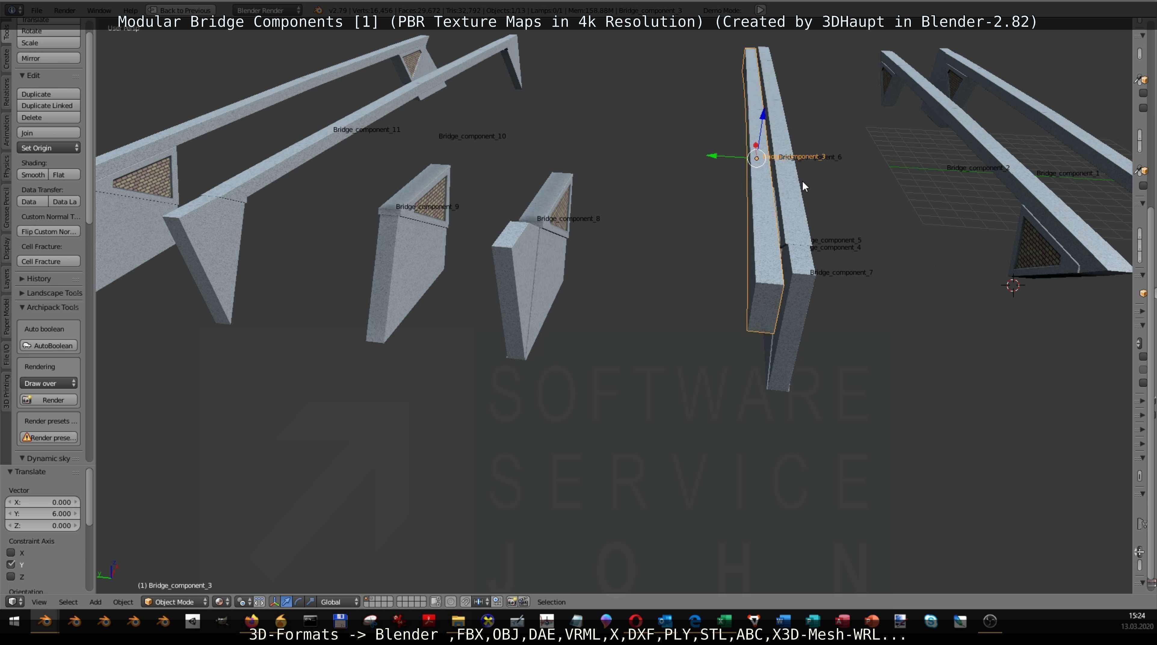 Modular Bridge Components 1  3D model_66