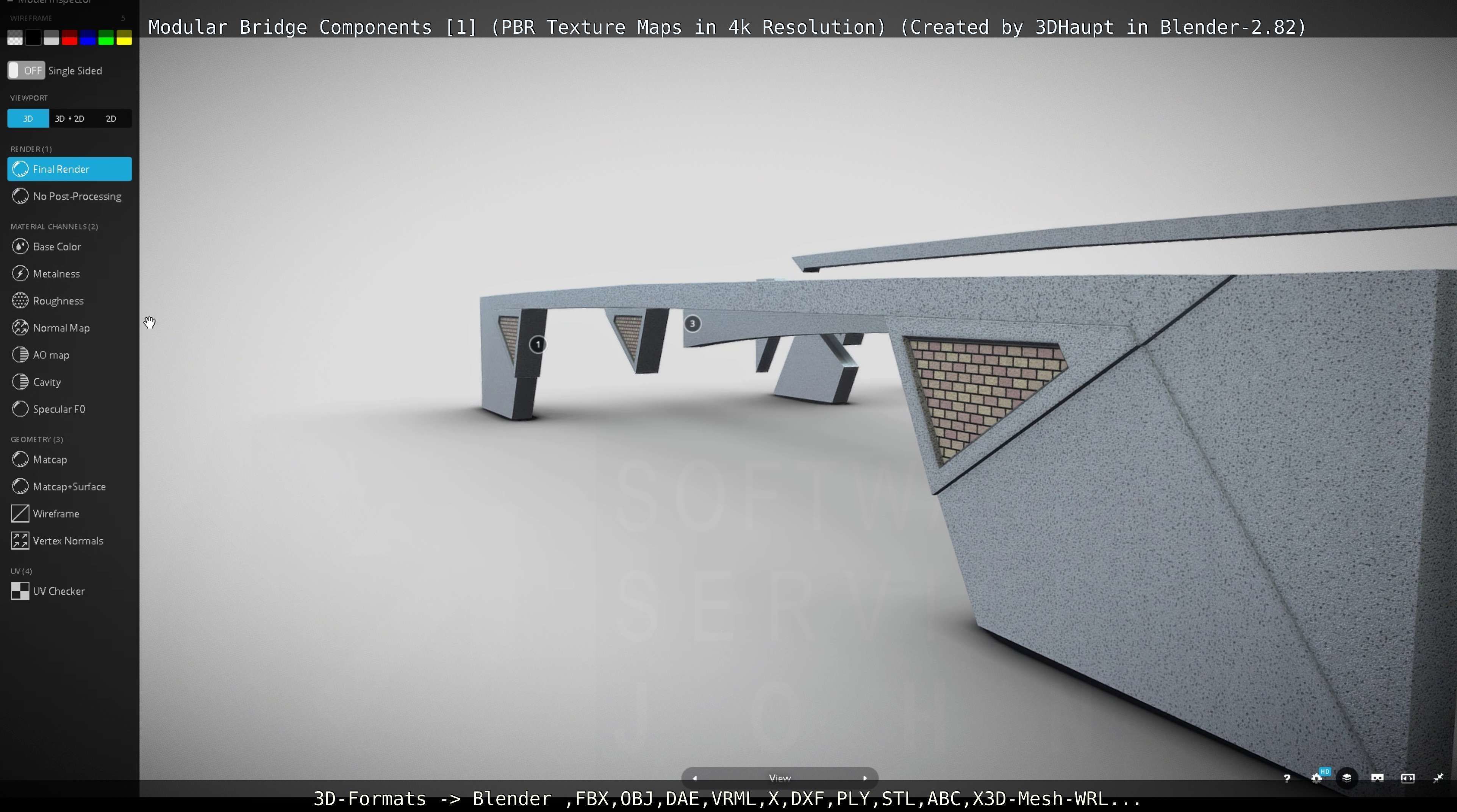 Modular Bridge Components 1  3D model_109