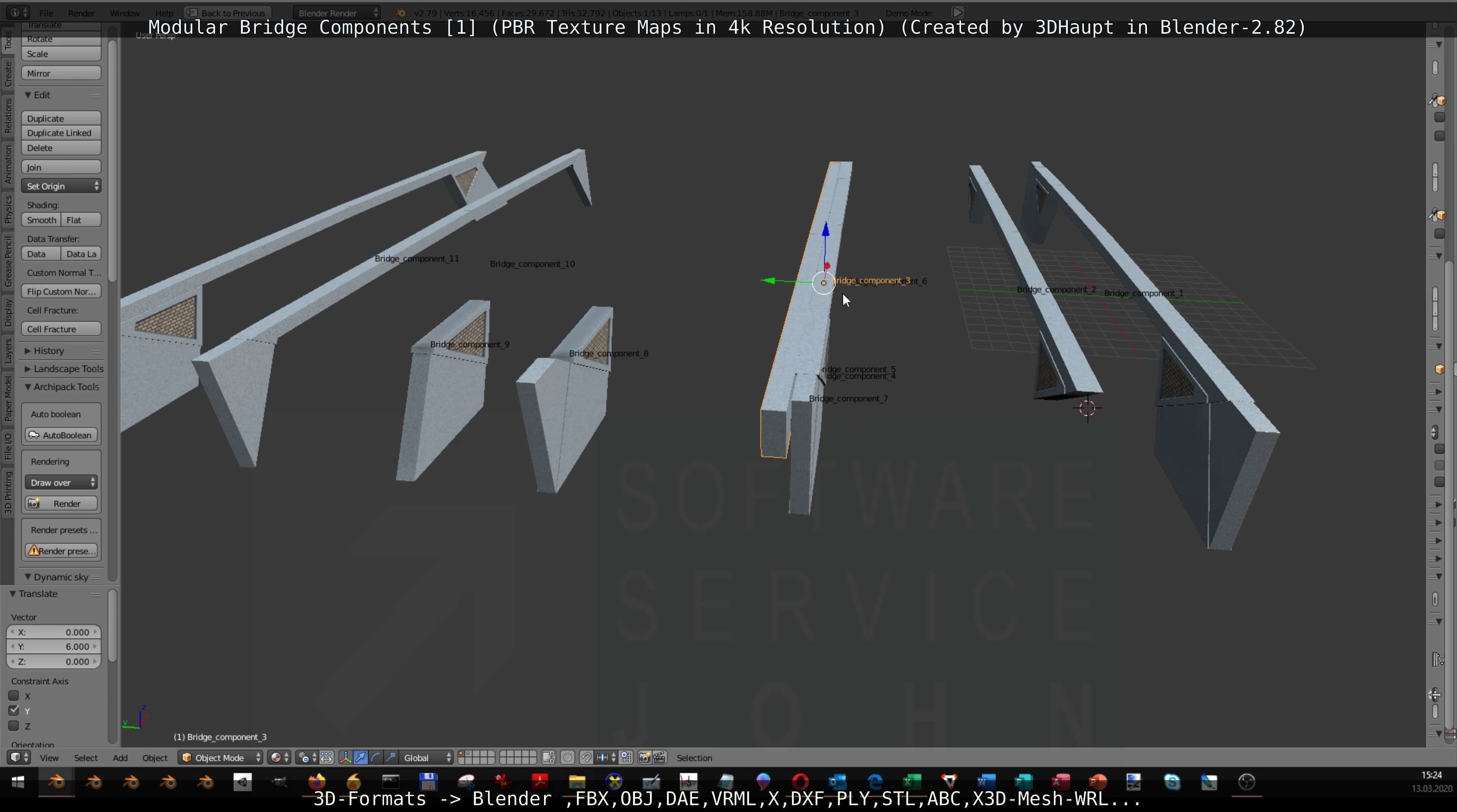 Modular Bridge Components 1  3D model_78