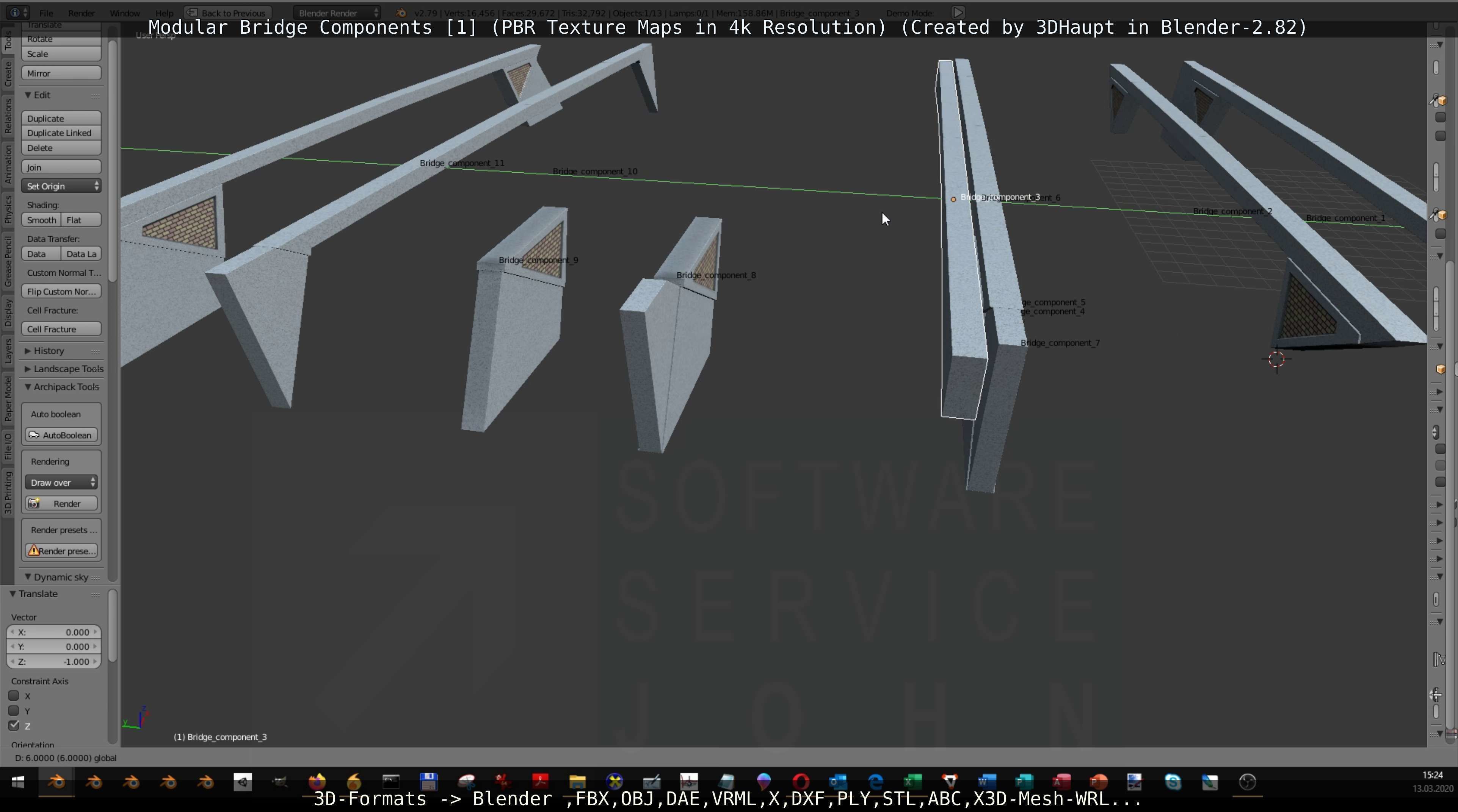 Modular Bridge Components 1  3D model_69