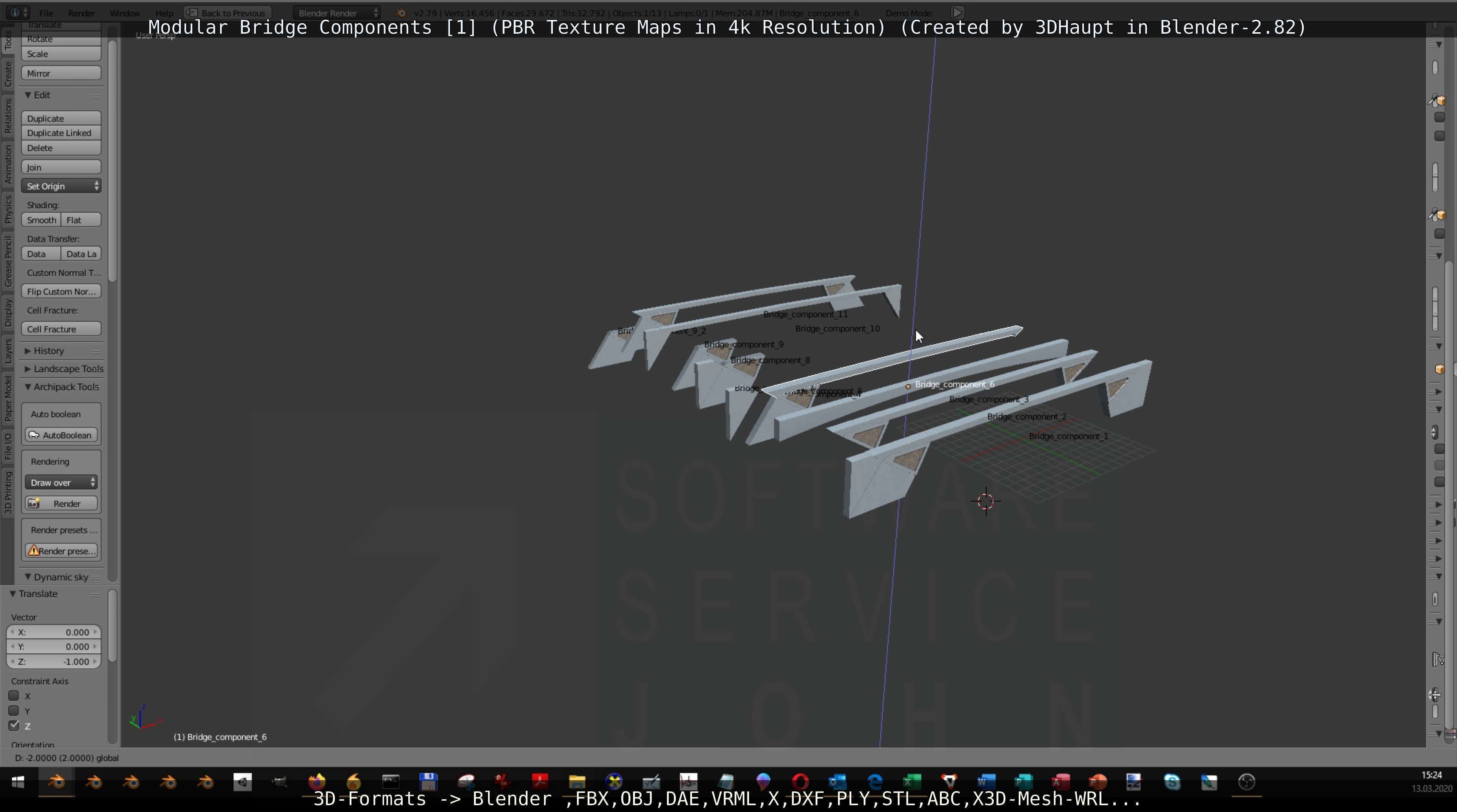 Modular Bridge Components 1  3D model_96