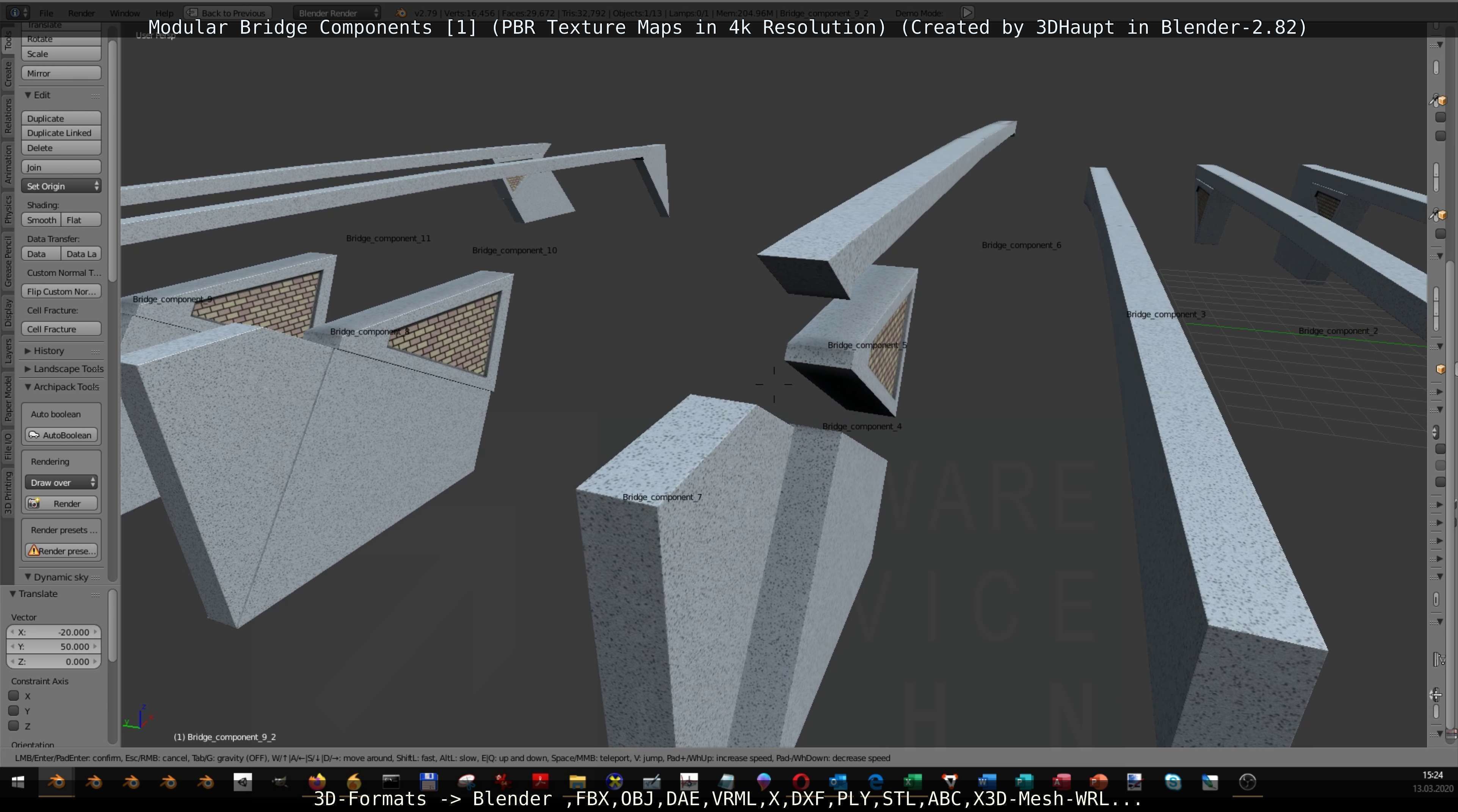 Modular Bridge Components 1  3D model_64