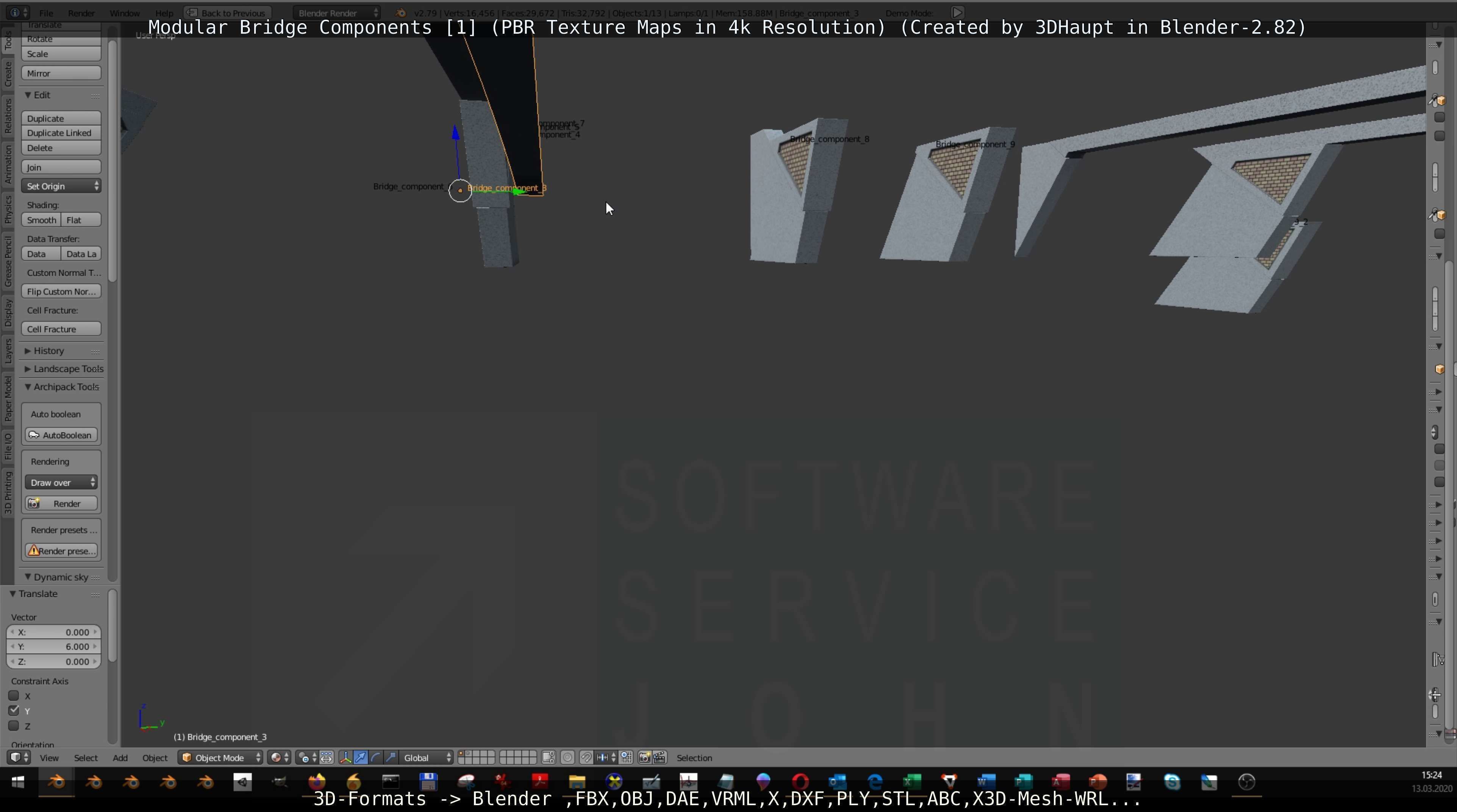 Modular Bridge Components 1  3D model_77