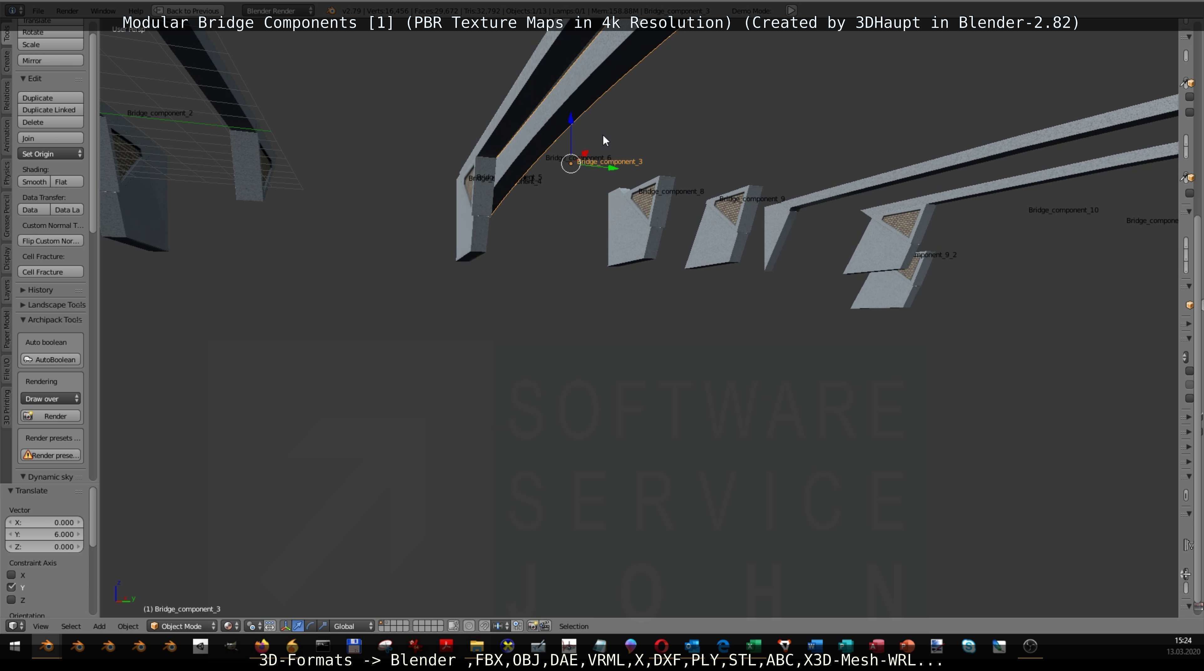 Modular Bridge Components 1  3D model_73