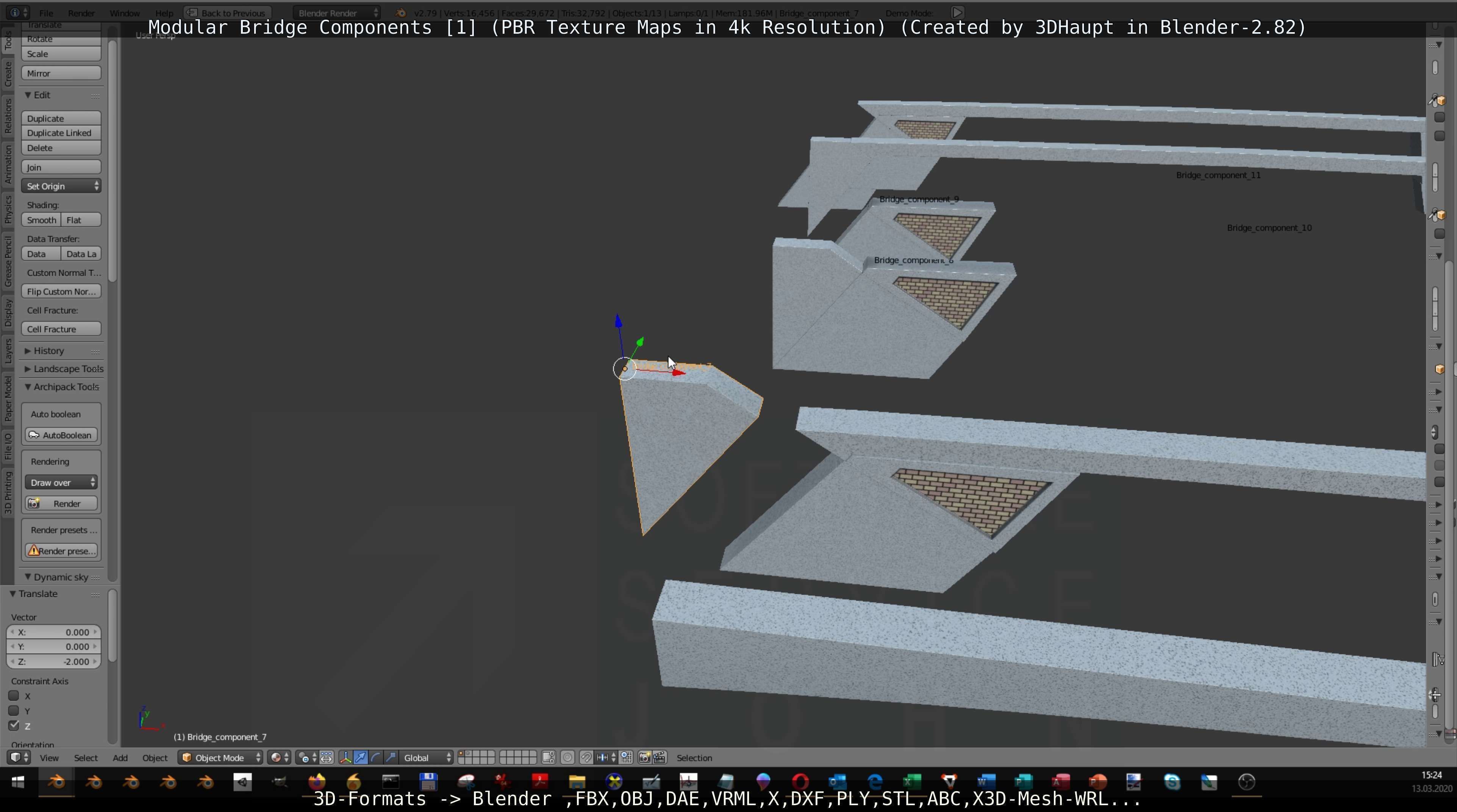 Modular Bridge Components 1  3D model_63