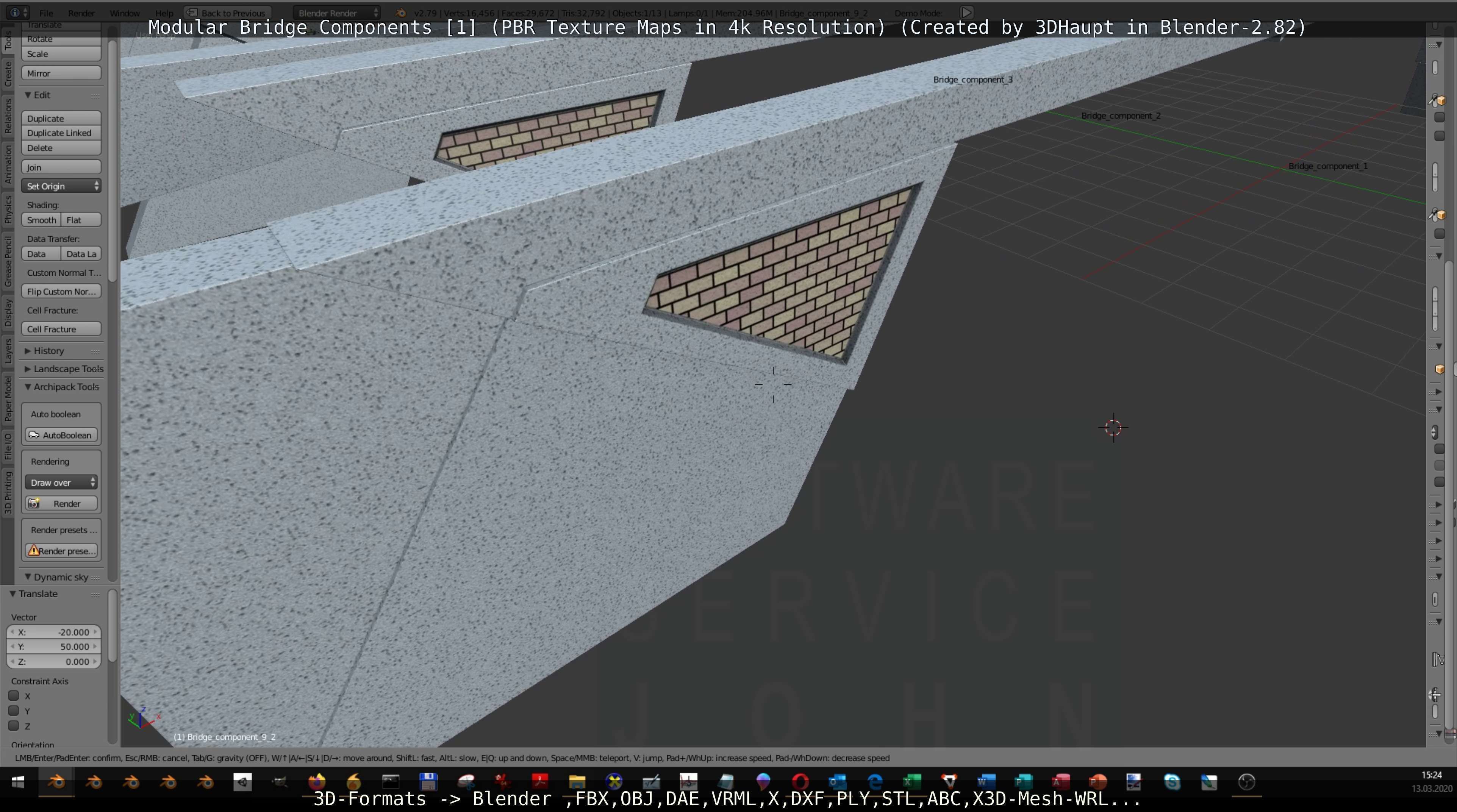 Modular Bridge Components 1  3D model_47