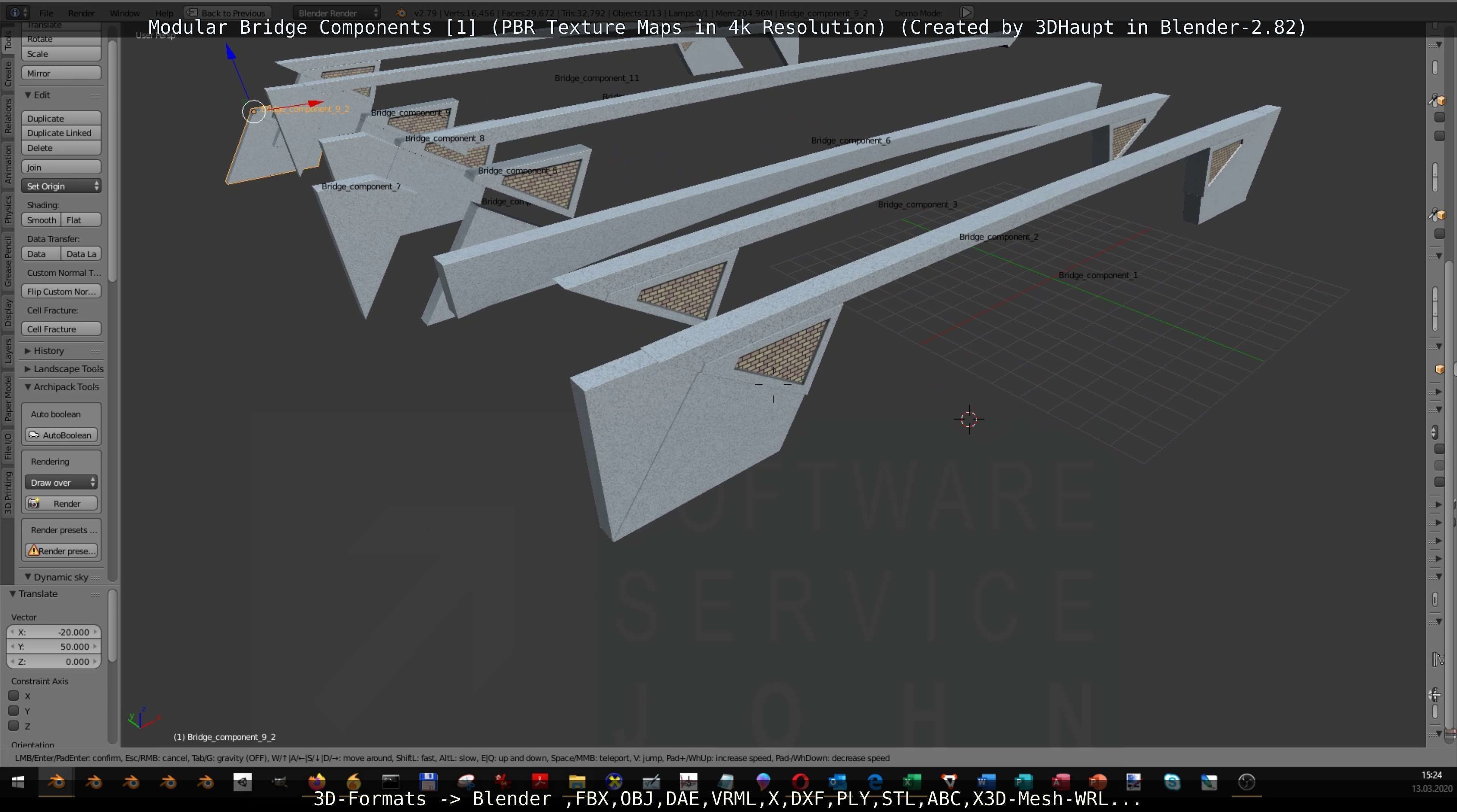 Modular Bridge Components 1  3D model_14