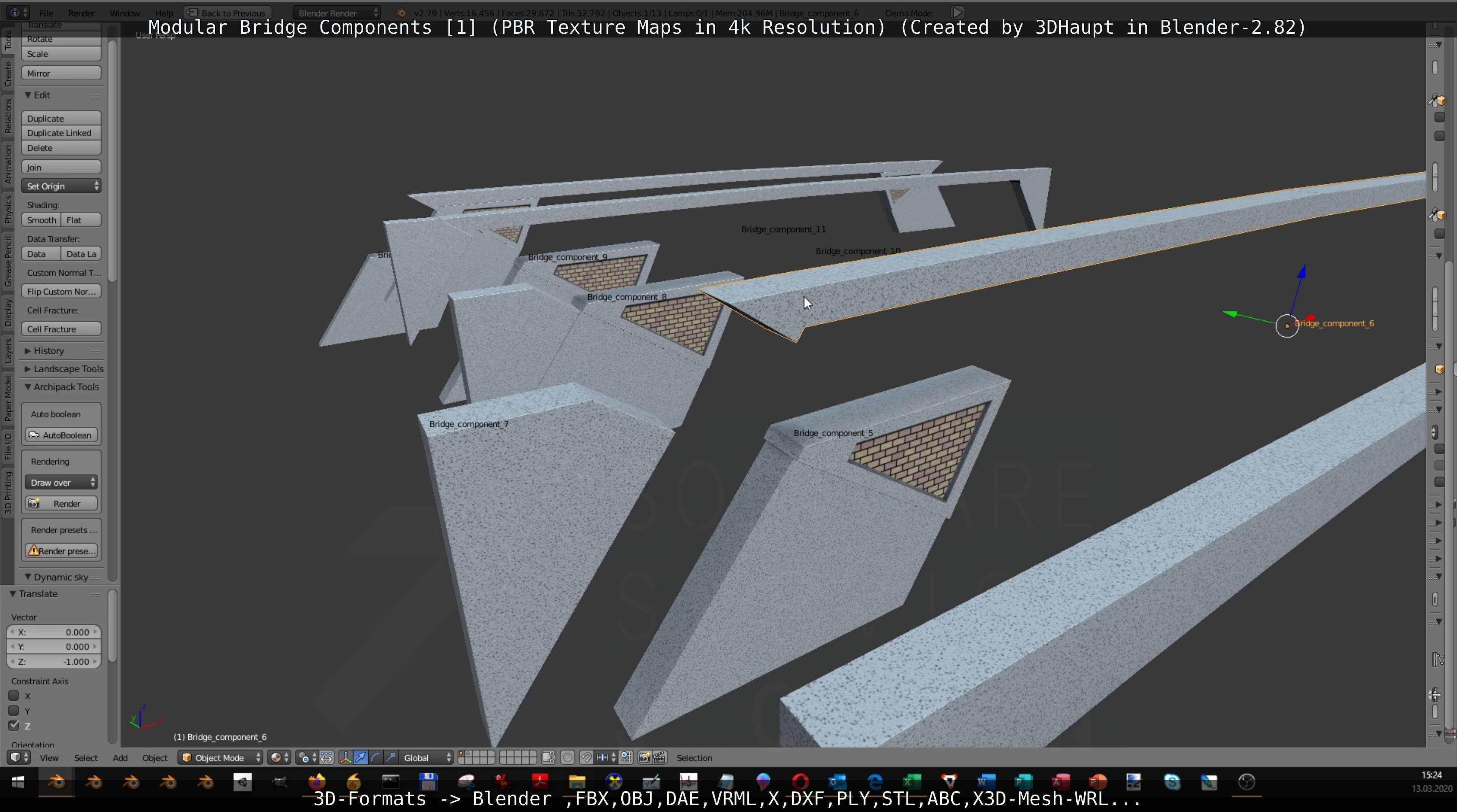 Modular Bridge Components 1  3D model_4