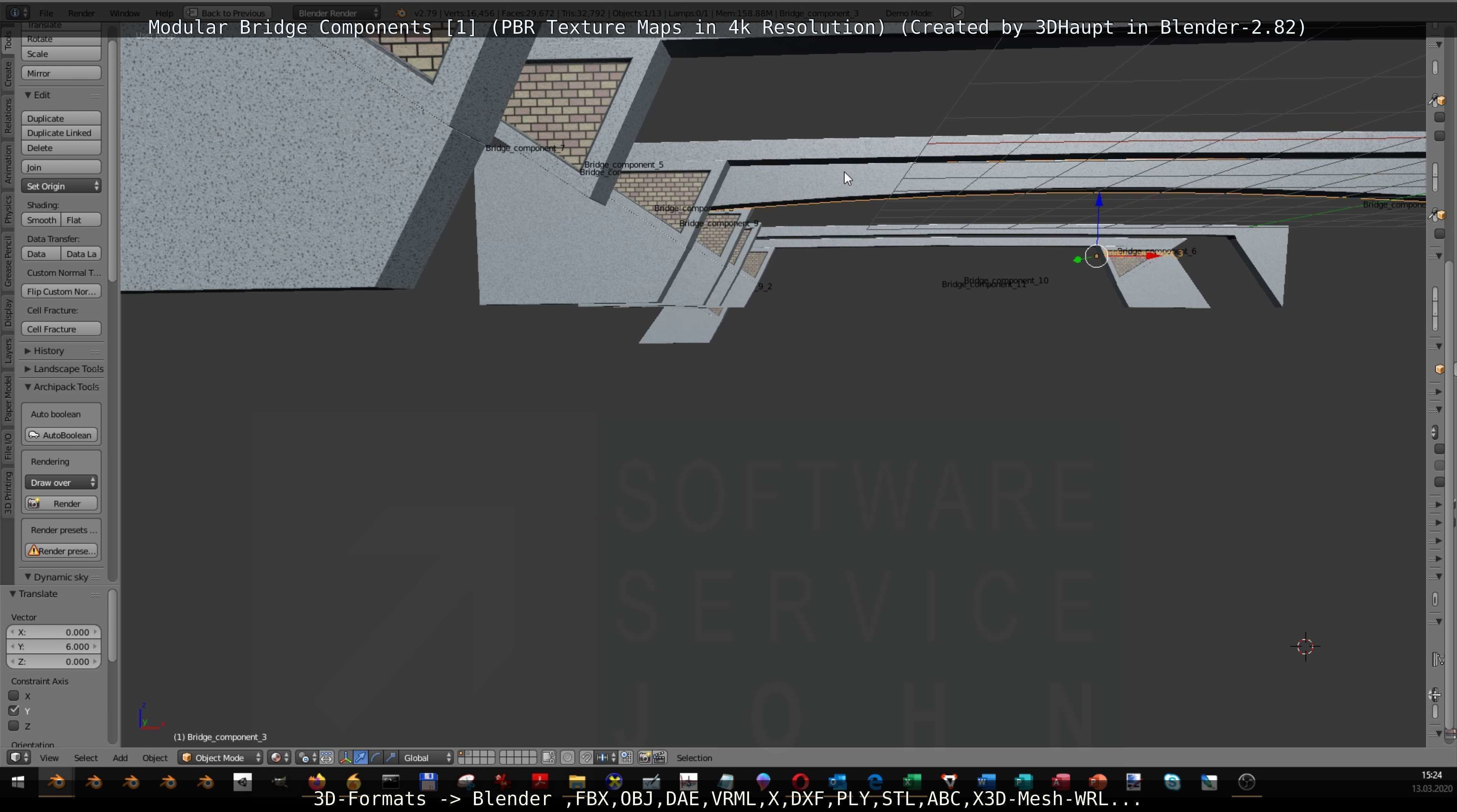 Modular Bridge Components 1  3D model_16