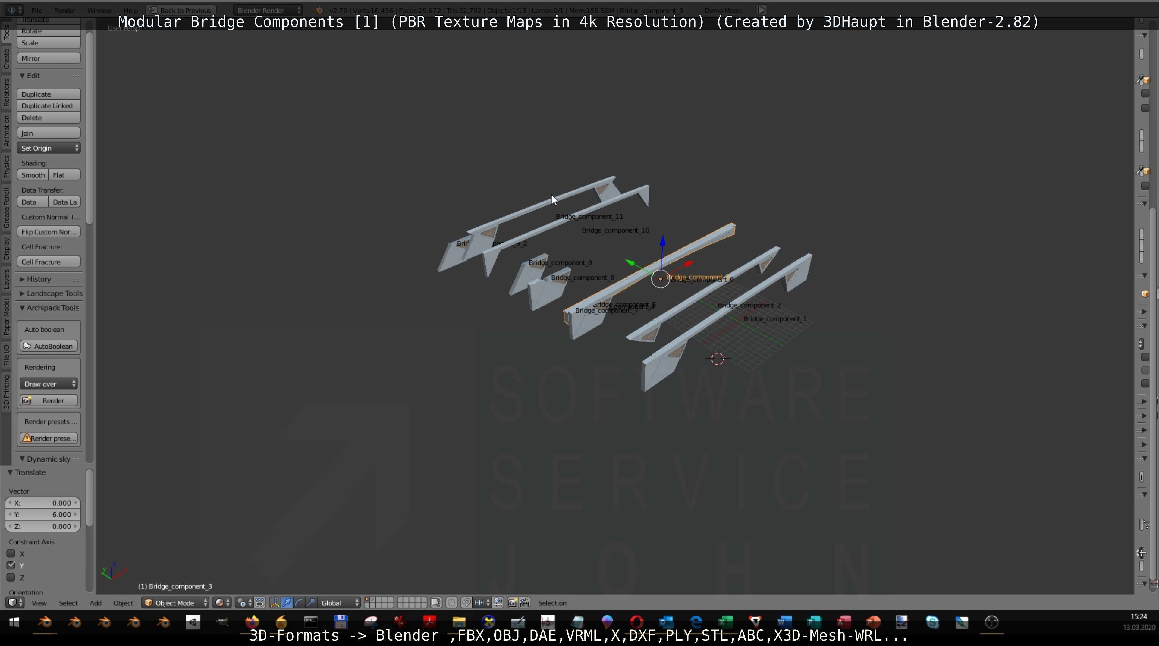 Modular Bridge Components 1  3D model_88