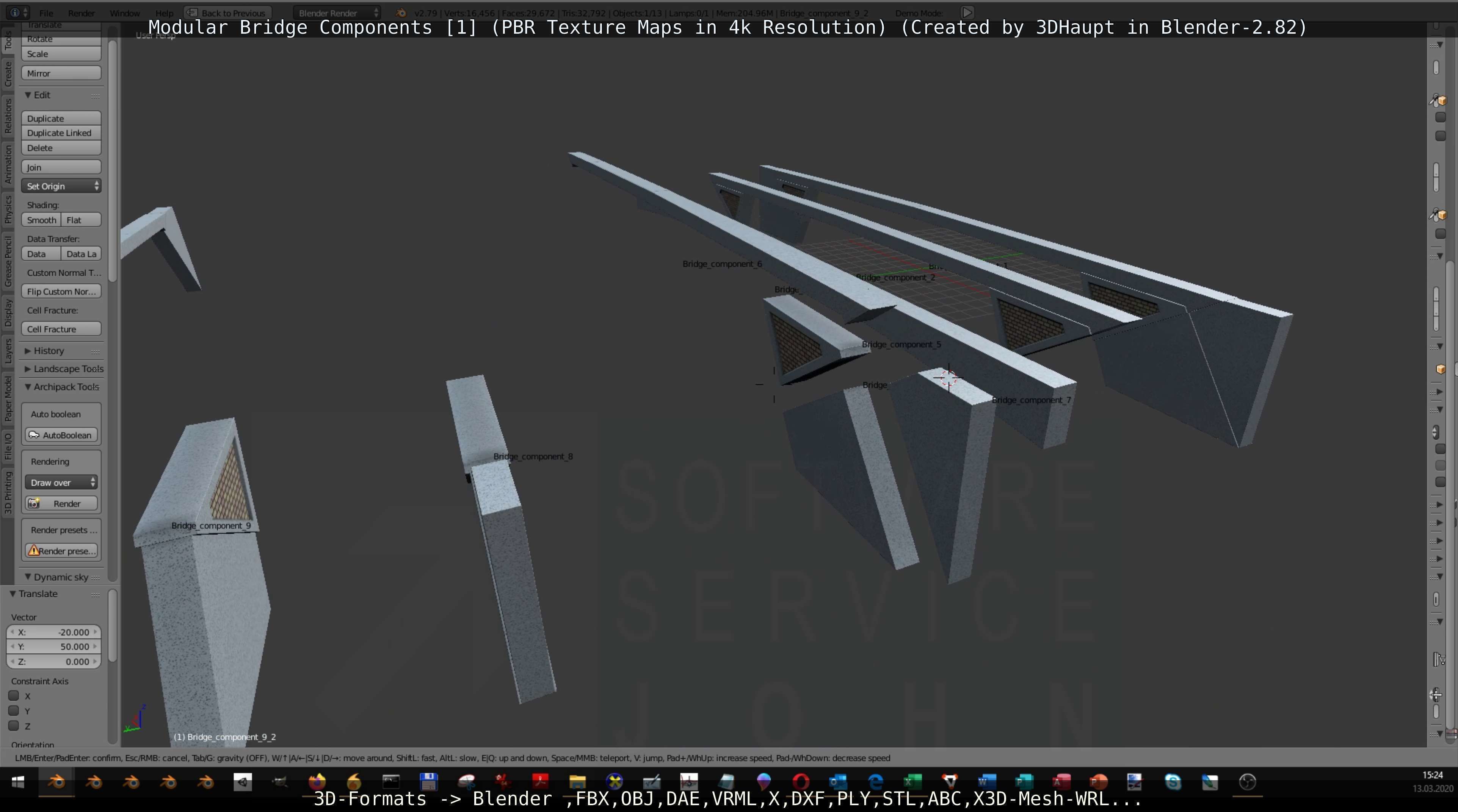 Modular Bridge Components 1  3D model_20
