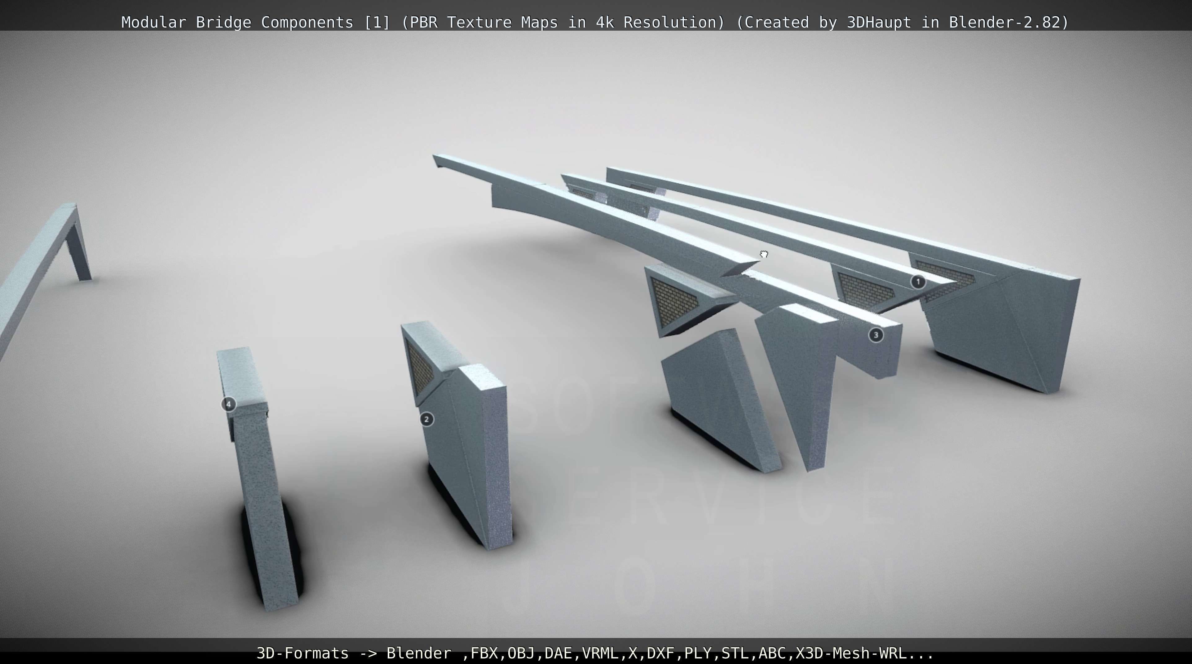 Modular Bridge Components 1  3D model_10