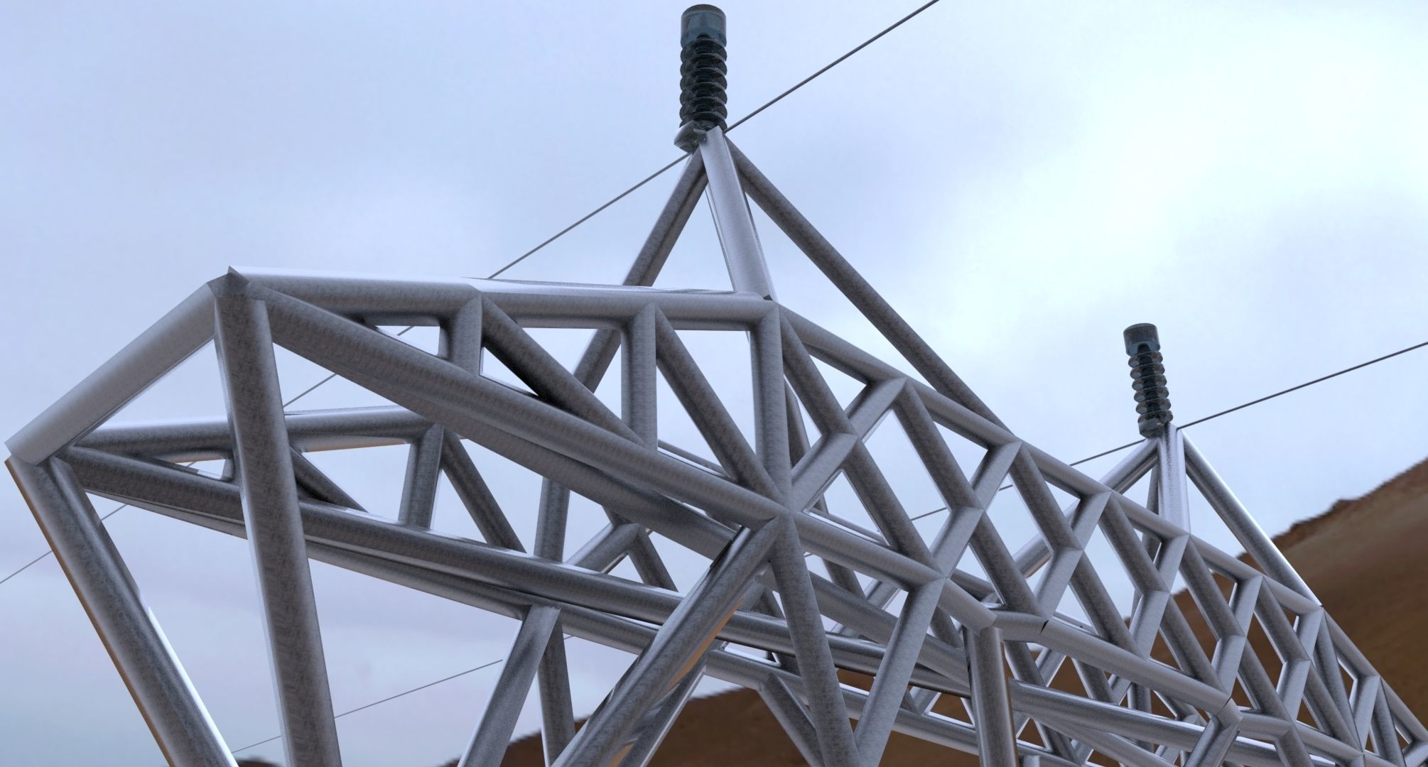 ELECTRICITY TOWER SET - 2 PIECES 3D Model Collection_15