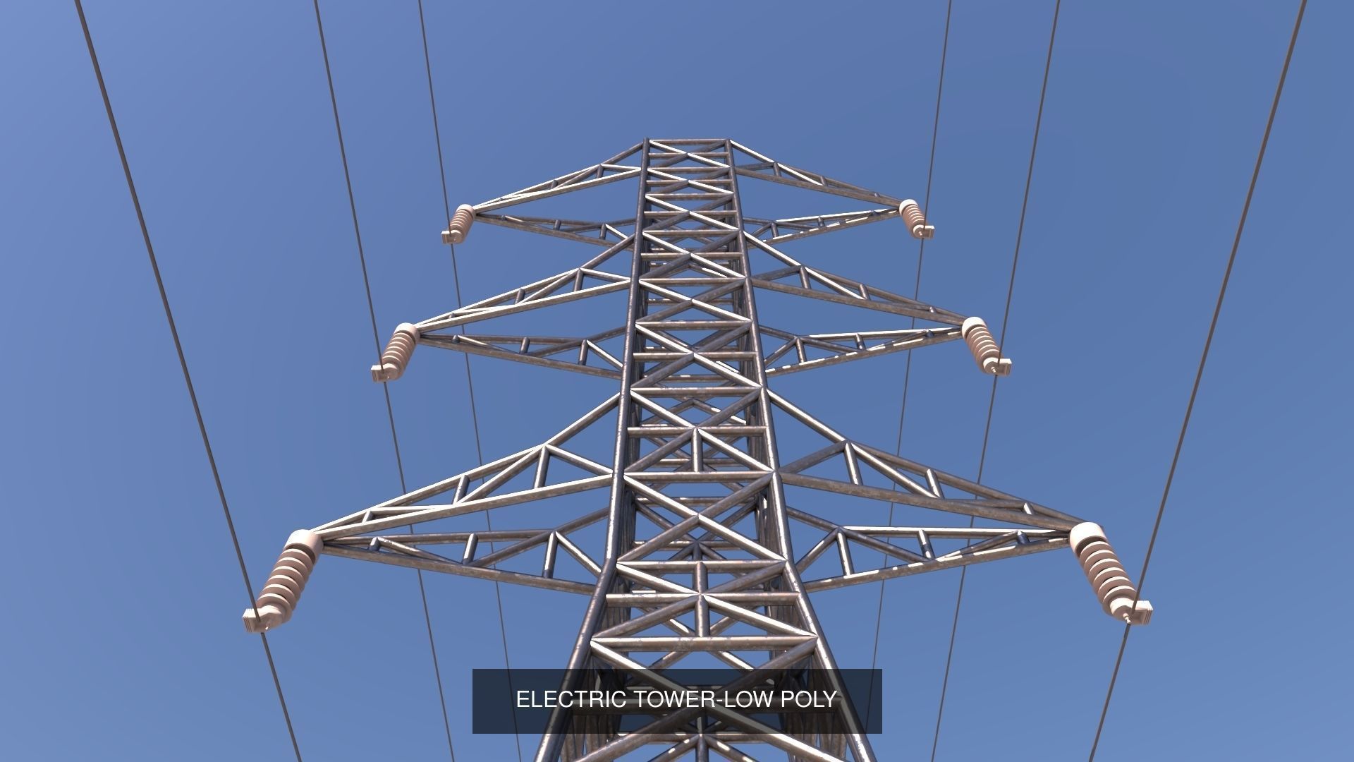 ELECTRICITY TOWER SET - 2 PIECES 3D Model Collection_3