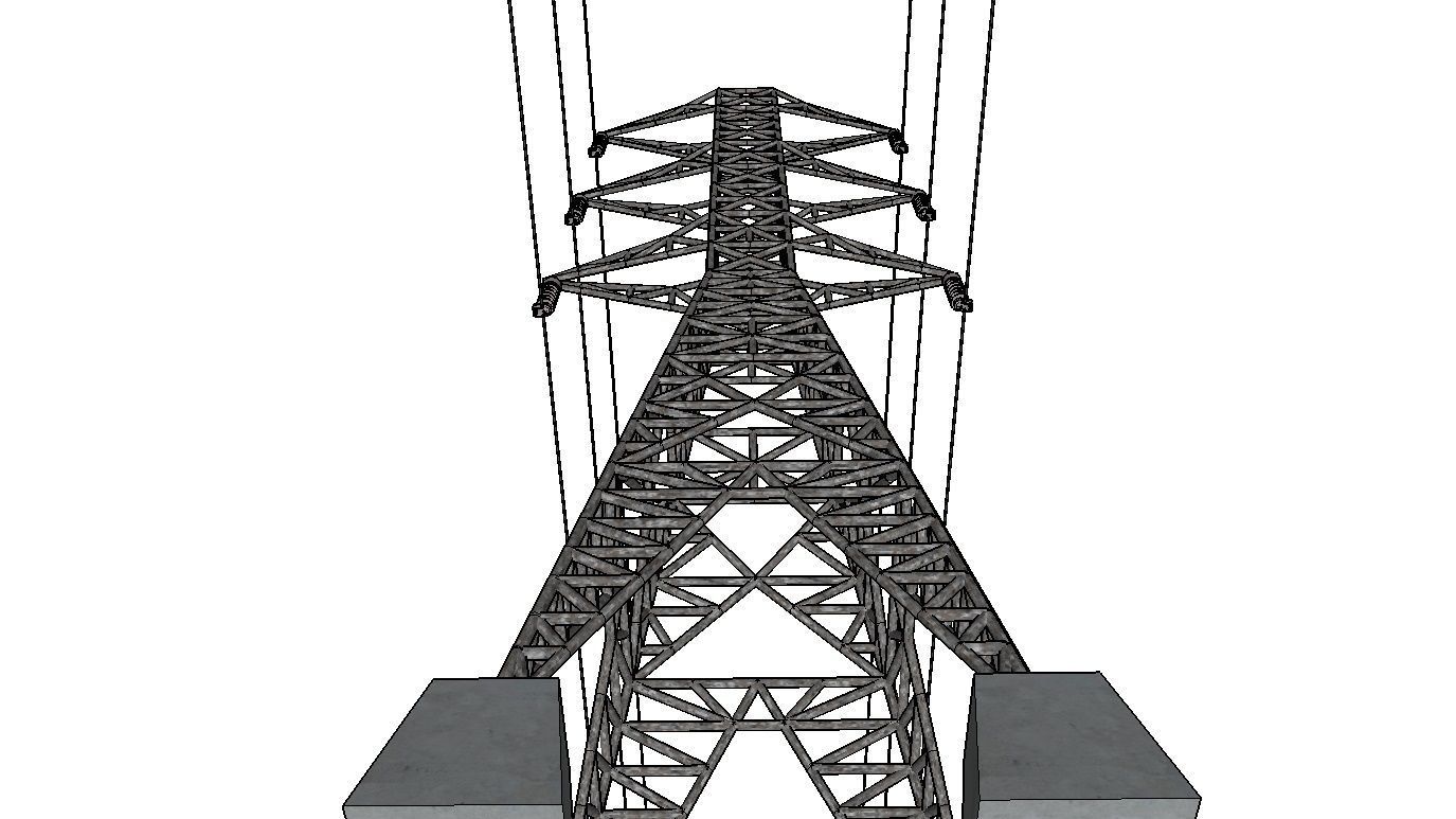 ELECTRICITY TOWER SET - 2 PIECES 3D Model Collection_37