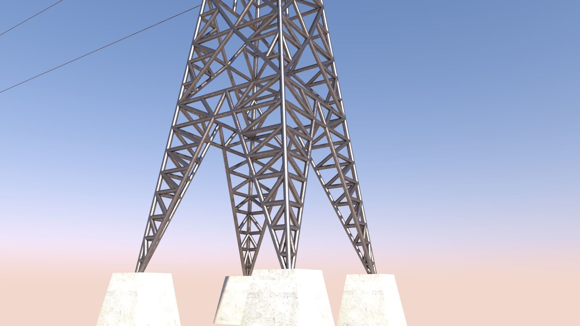 ELECTRICITY TOWER SET - 2 PIECES 3D Model Collection_29