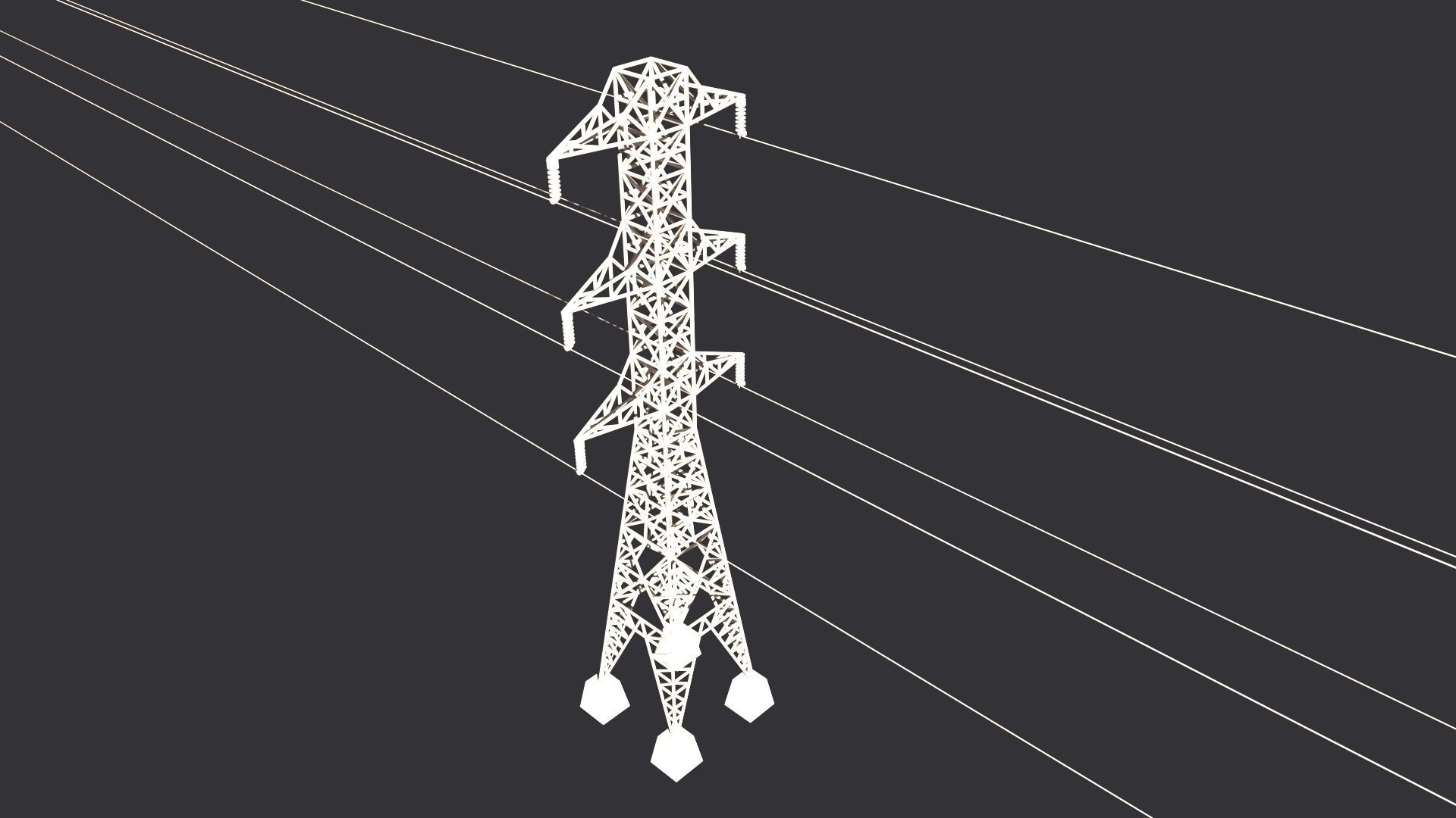 ELECTRICITY TOWER SET - 2 PIECES 3D Model Collection_30