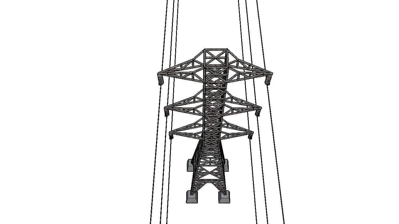 ELECTRICITY TOWER SET - 2 PIECES 3D Model Collection_33
