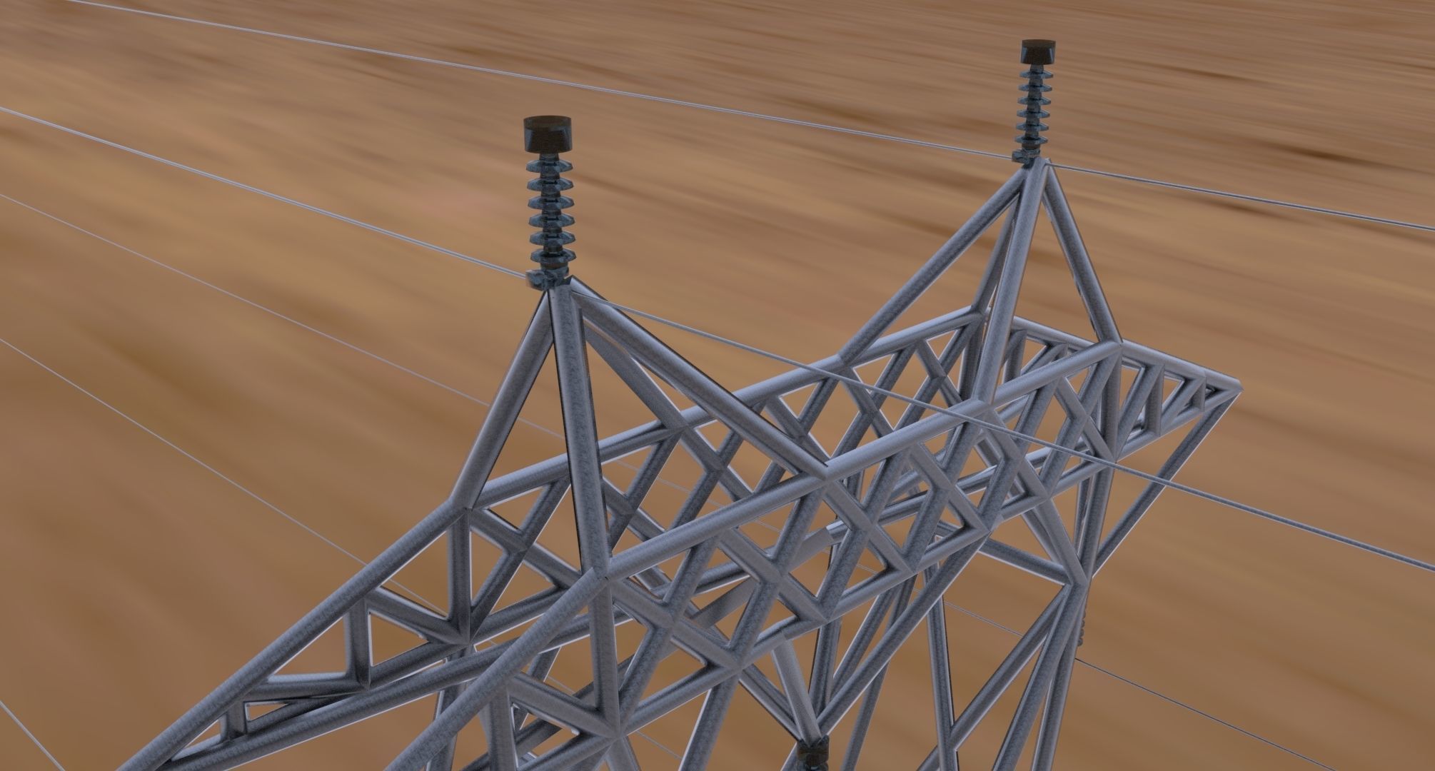 ELECTRICITY TOWER SET - 2 PIECES 3D Model Collection_16