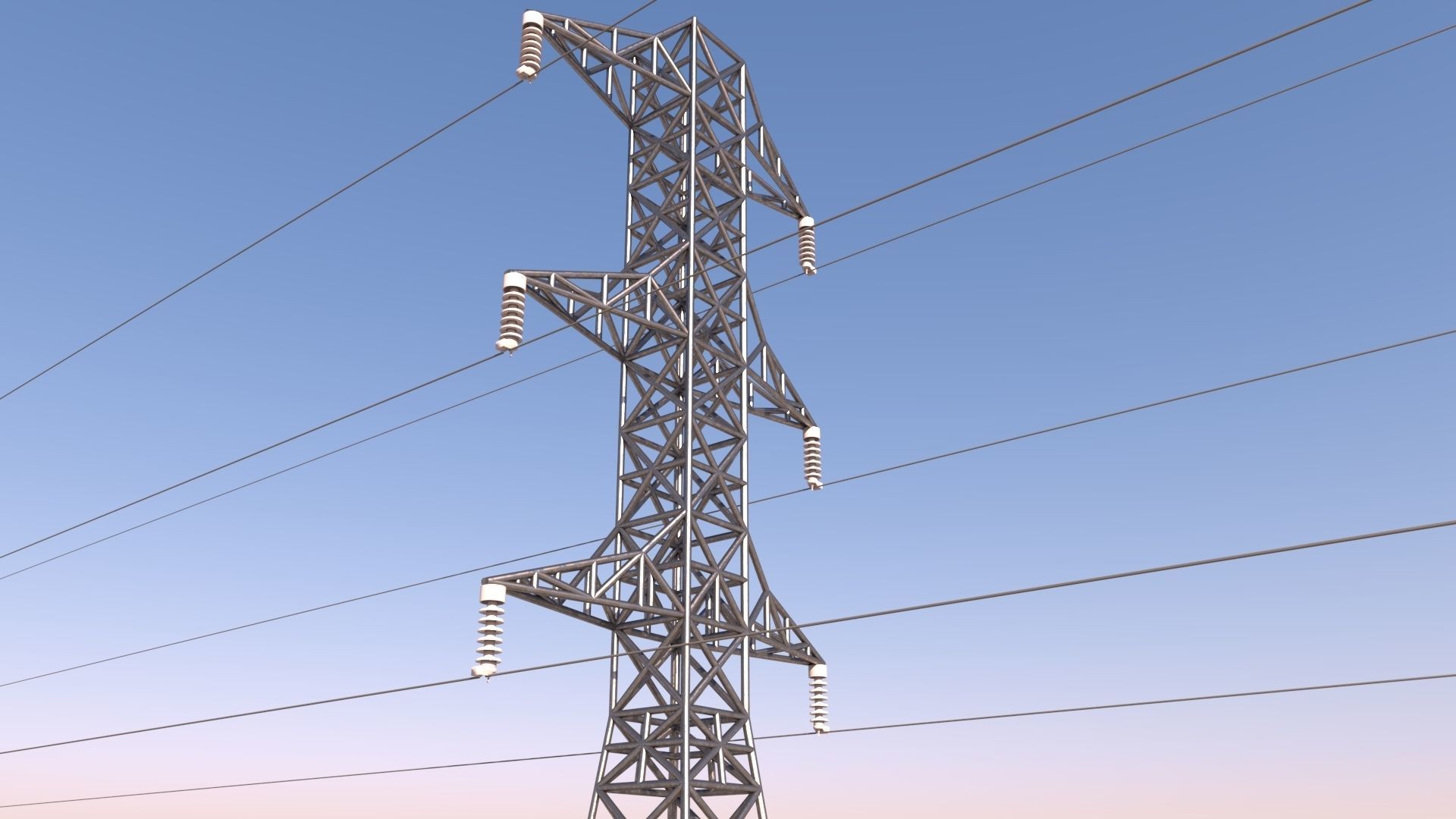 ELECTRICITY TOWER SET - 2 PIECES 3D Model Collection_25