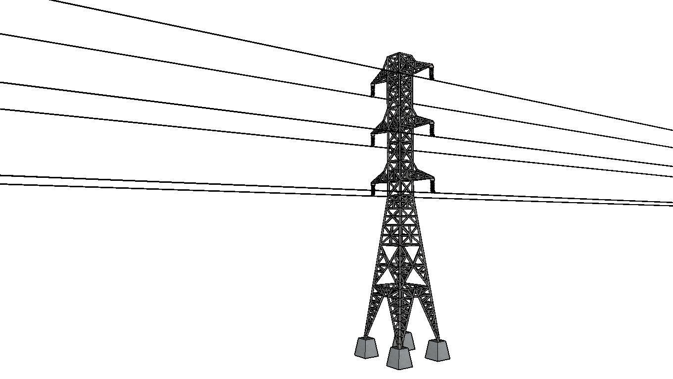 ELECTRICITY TOWER SET - 2 PIECES 3D Model Collection_31