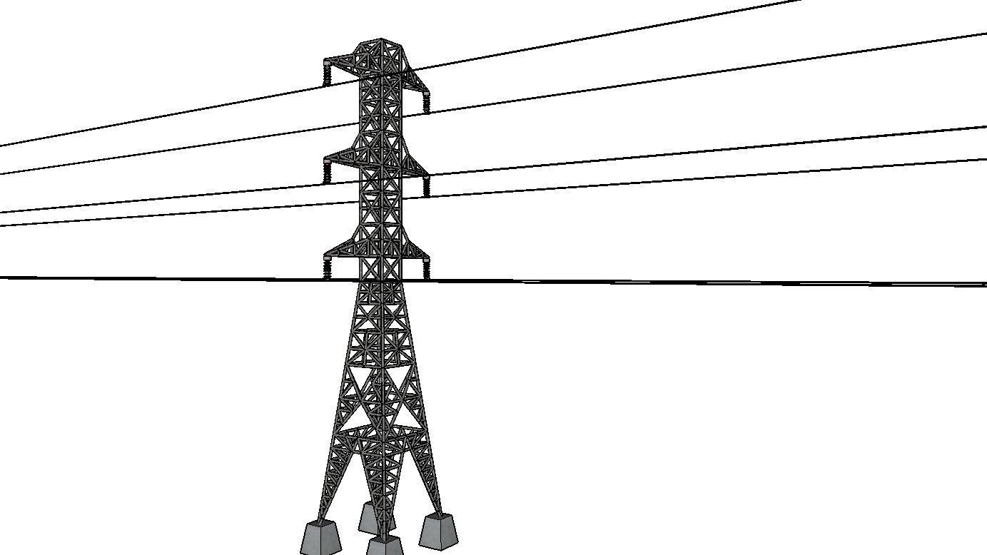 ELECTRICITY TOWER SET - 2 PIECES 3D Model Collection_32