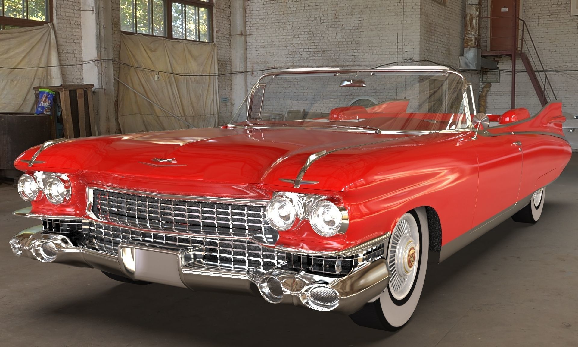 Cadillac Eldorado Biarritz 1959 Low-poly 3D model_22