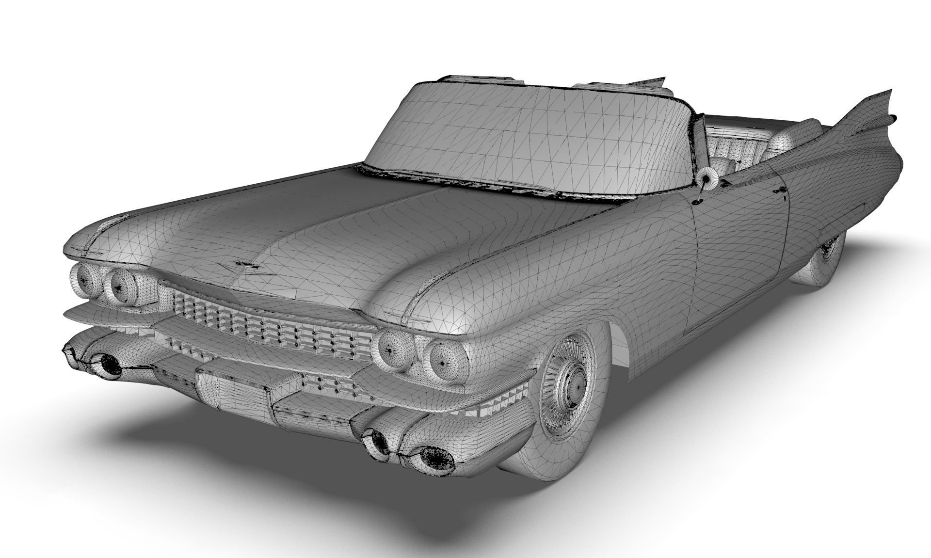 Cadillac Eldorado Biarritz 1959 Low-poly 3D model_10
