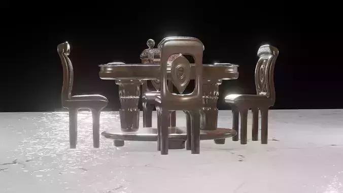 Classic Dining Table 3D print model