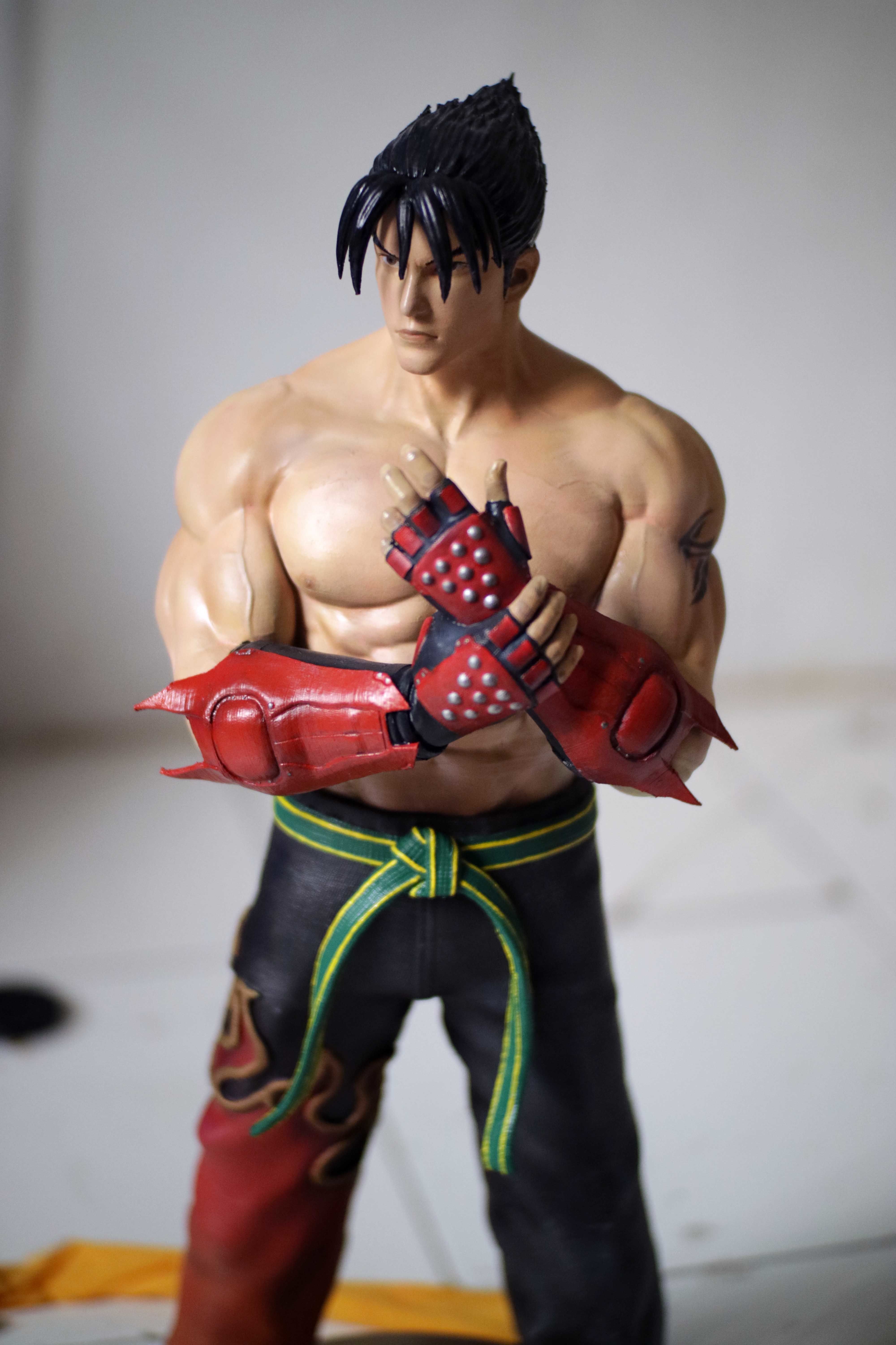 Jin Kazama Tekken fan-art statue 3D print model_3