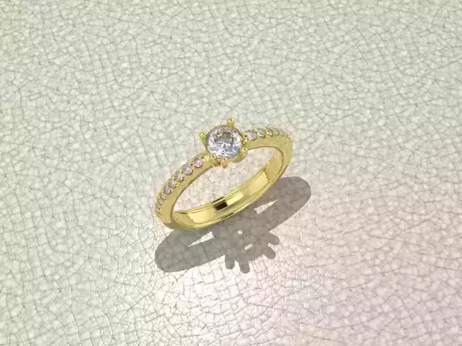 ANELLO SOLITARIO DA STAMPARE E REALIZZARE  PER ORAFI 3D print model