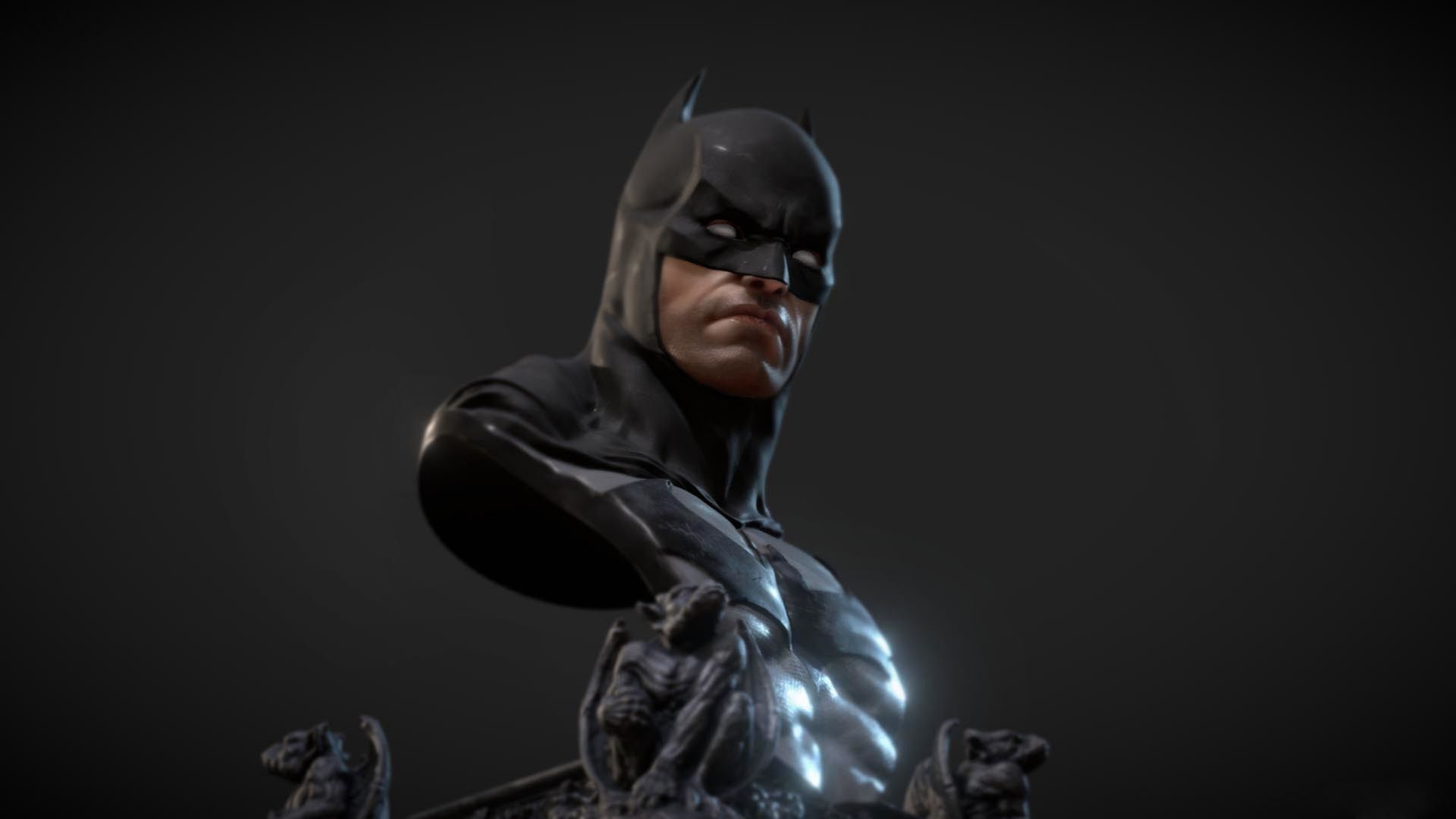 Batman Bust Classic 3D print model_1