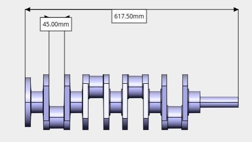 V8 Crankshaft 3D model_5