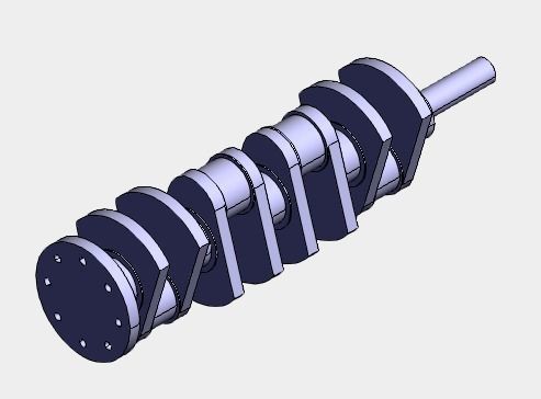 V8 Crankshaft 3D model_1