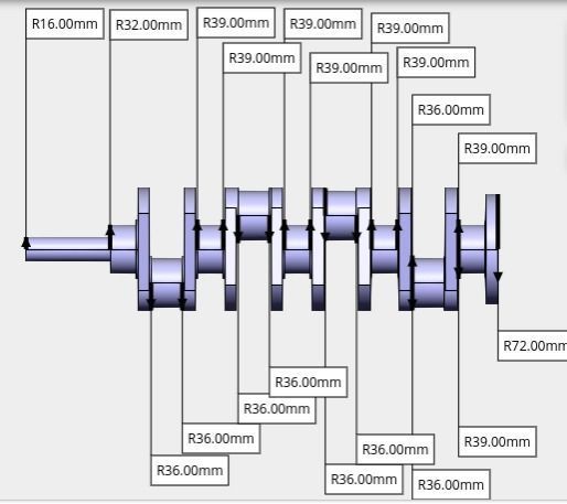 V8 Crankshaft 3D model_3