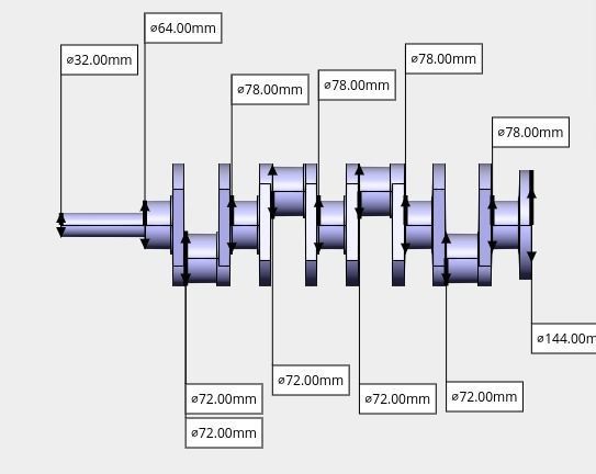 V8 Crankshaft 3D model_4