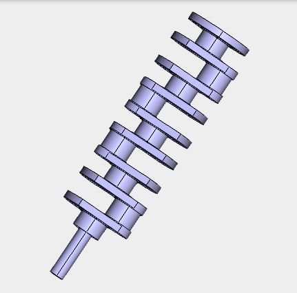 V8 Crankshaft 3D model_2