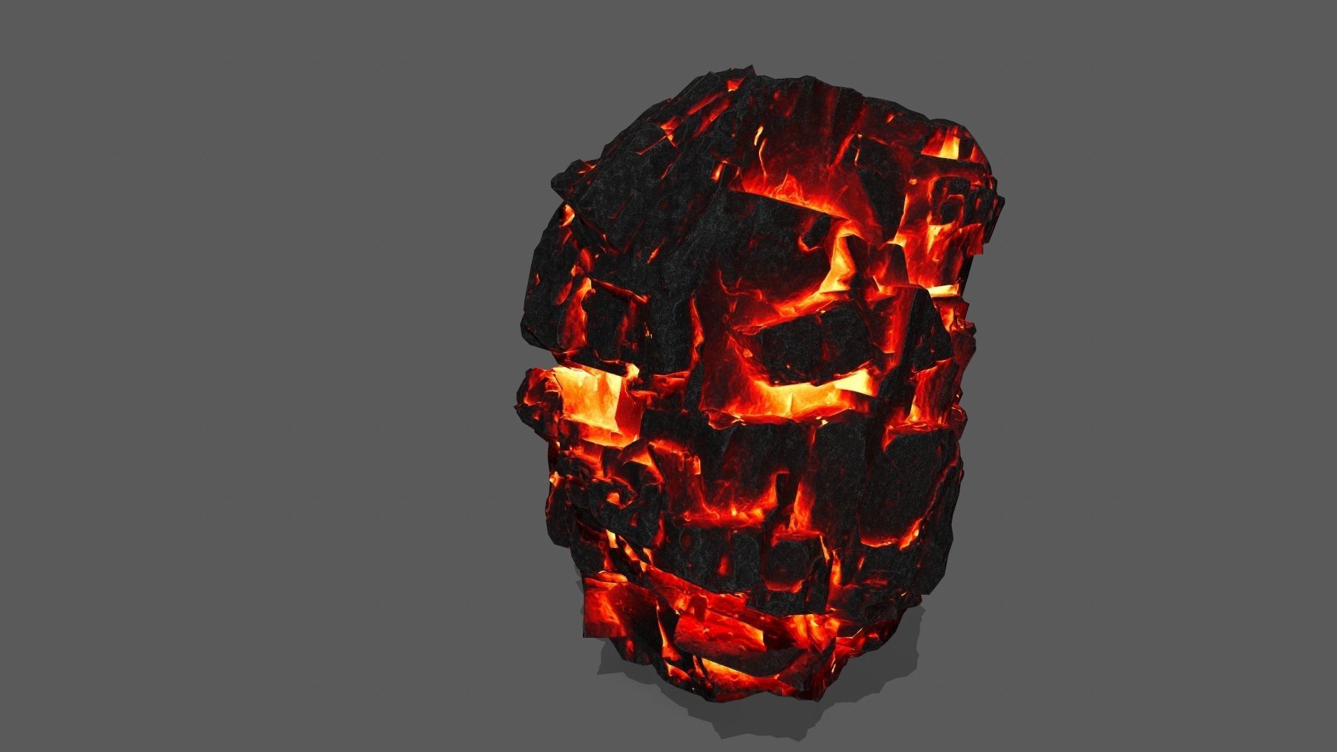 rocks piece of coal Low-poly 3D model_34