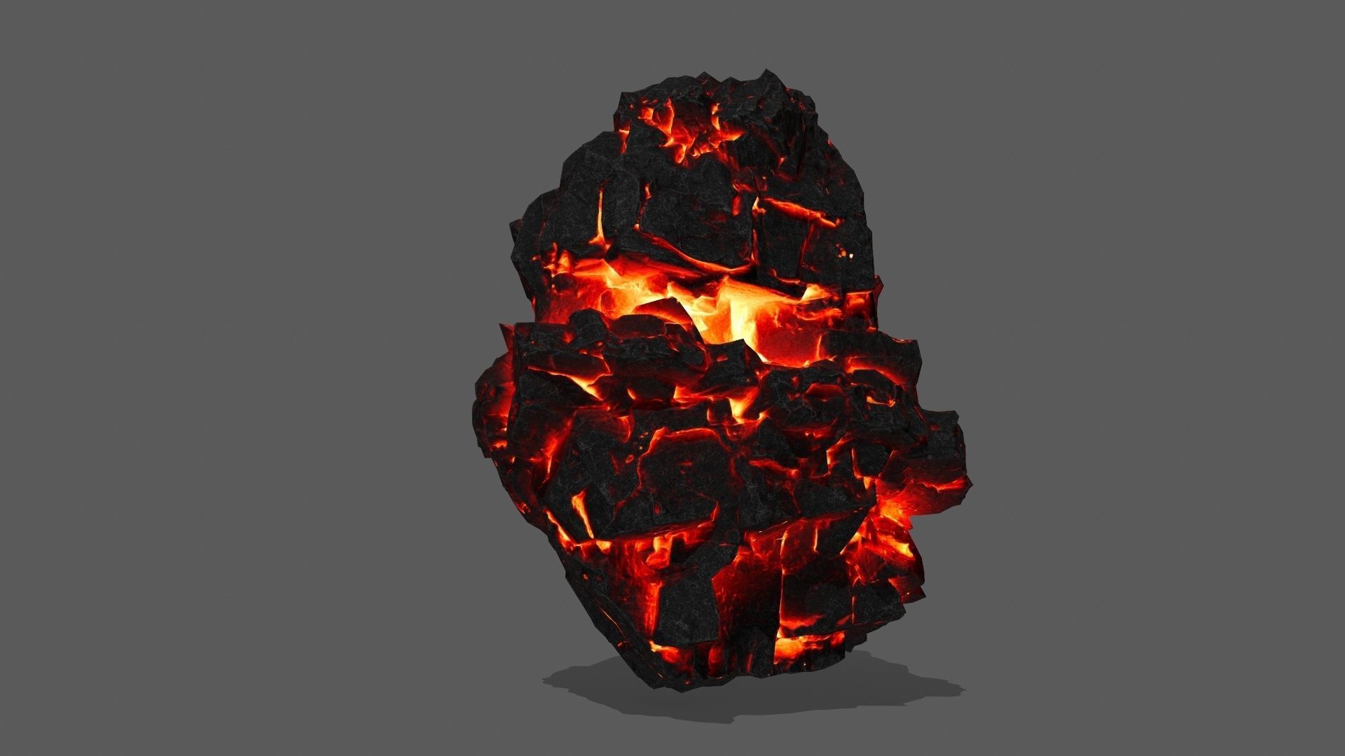 rocks piece of coal Low-poly 3D model_33
