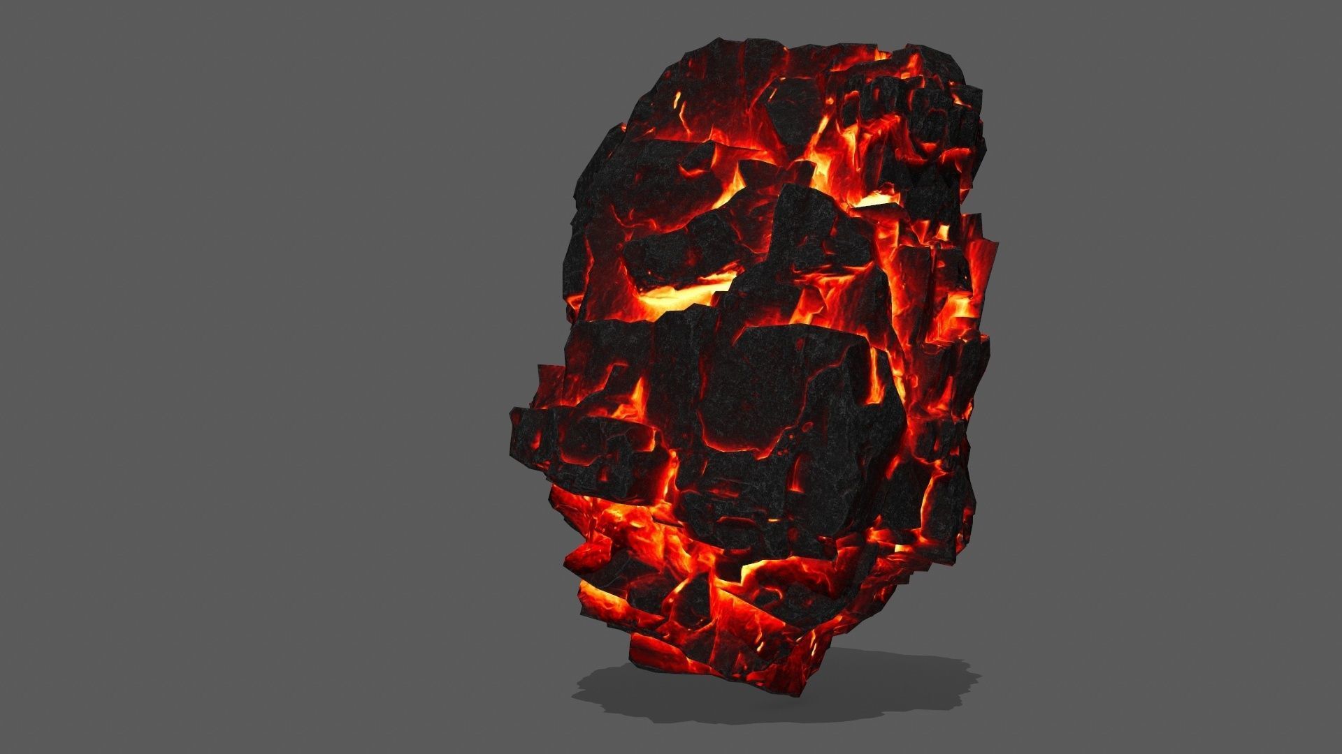 rocks piece of coal Low-poly 3D model_29